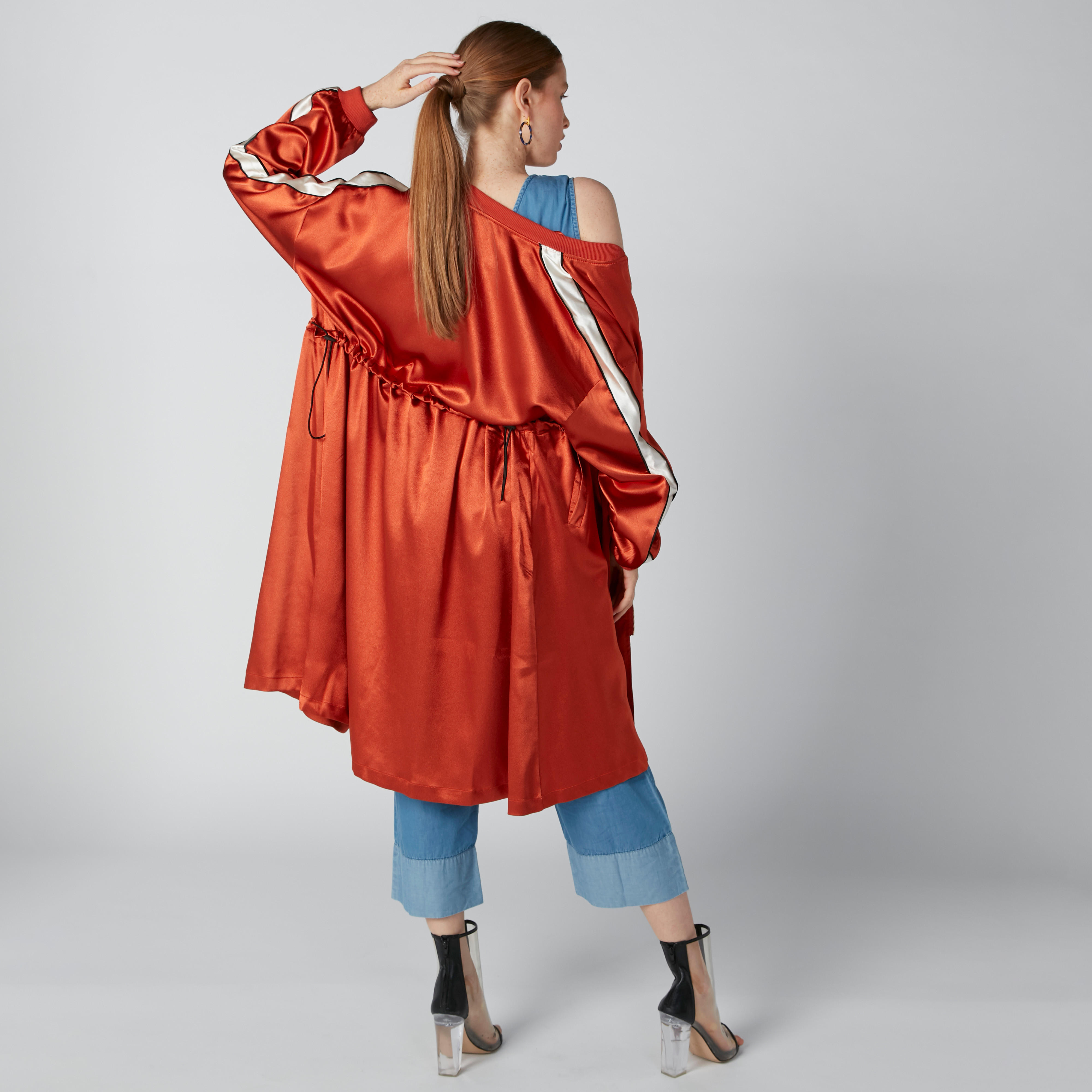 Panel Detail Jacket with Pockets and Zip Closure-women-winterwear-coatsandjackets-jackets-image-3