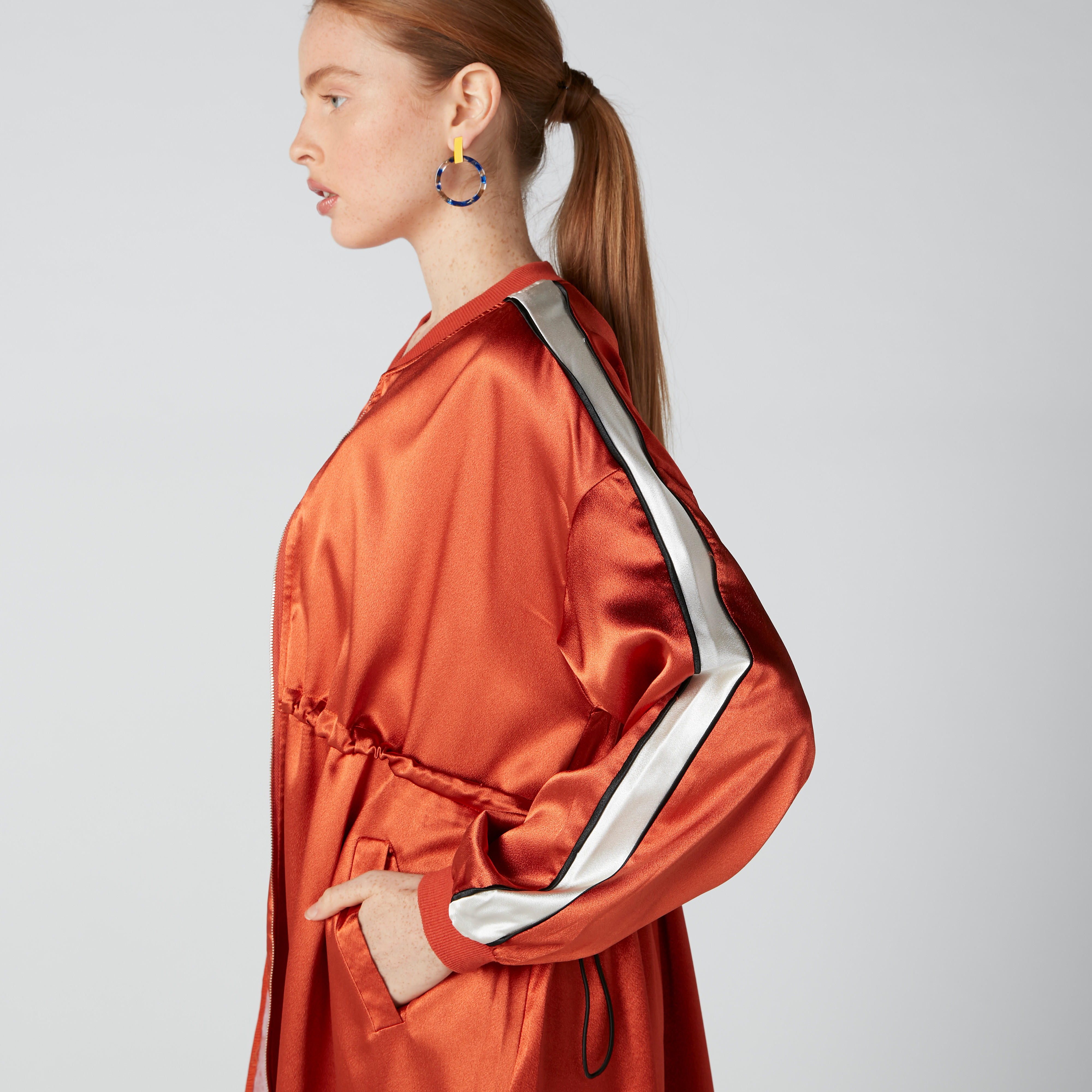 Panel Detail Jacket with Pockets and Zip Closure-women-winterwear-coatsandjackets-jackets-image-6