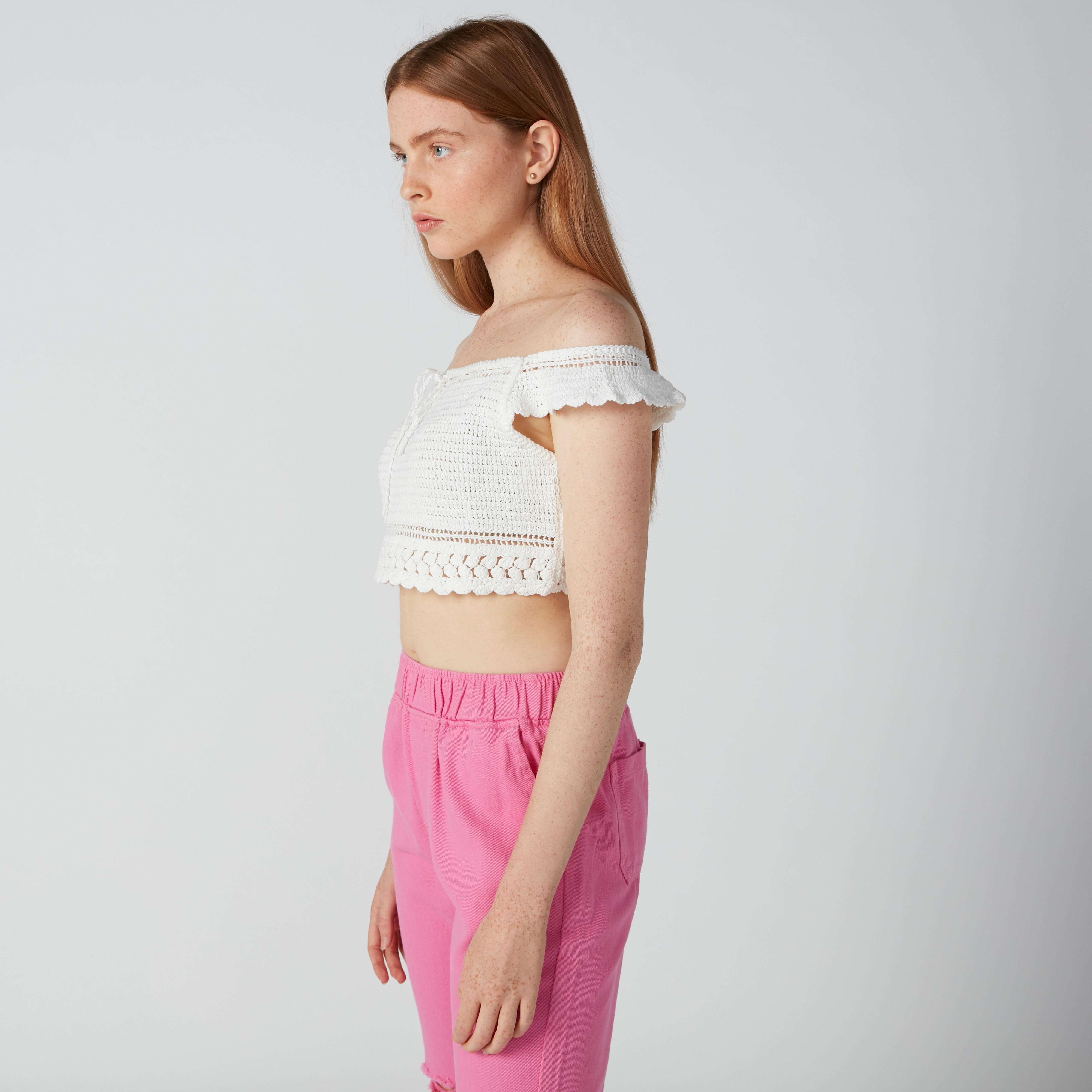 Textured Crop Top with Bardot Neck-women-clothing-shirtsandblouses-blouses-image-4