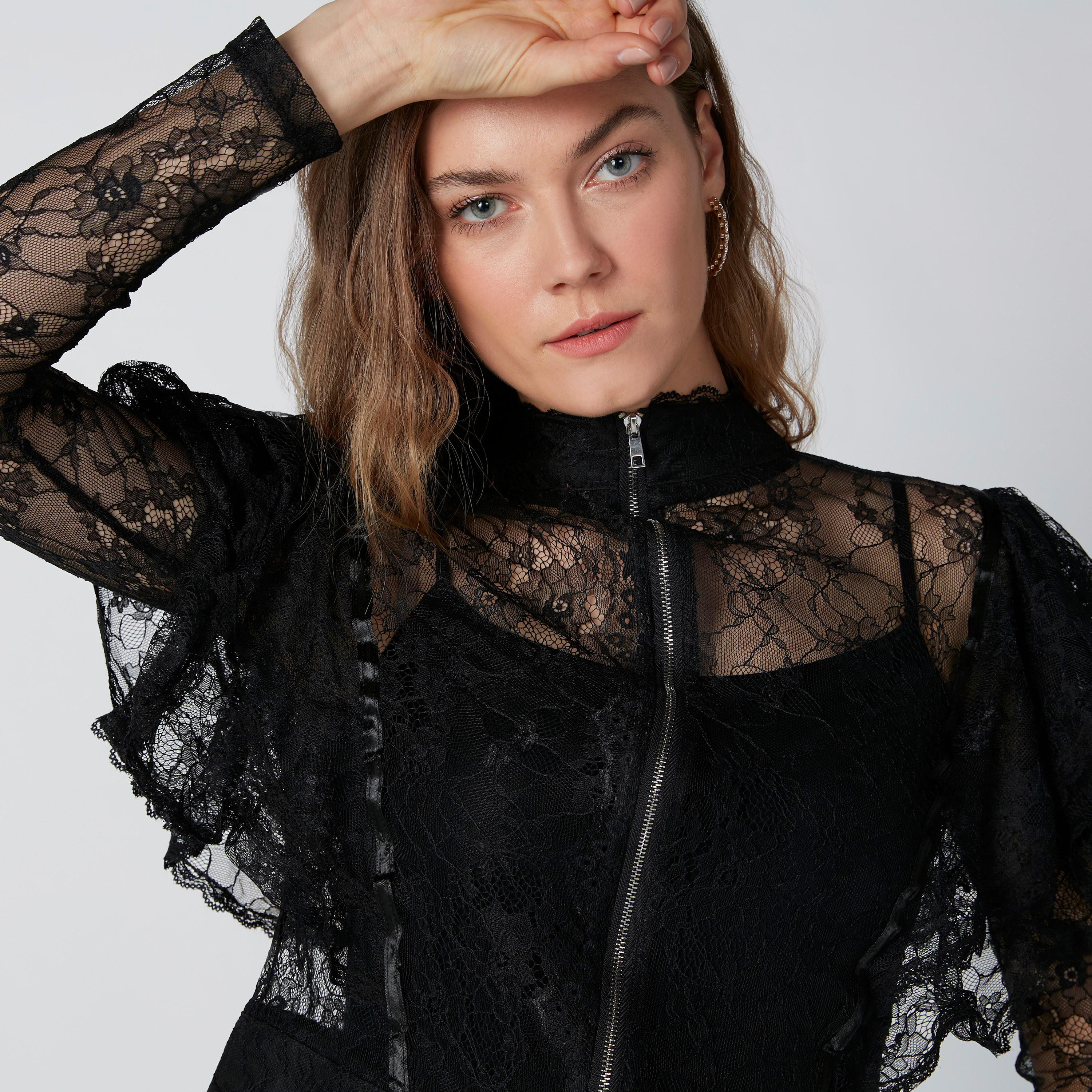 بلوزة دانتيل بأكمام طويلة وسحاب إغلاق-women-clothing-shirtsandblouses-blouses-image-5