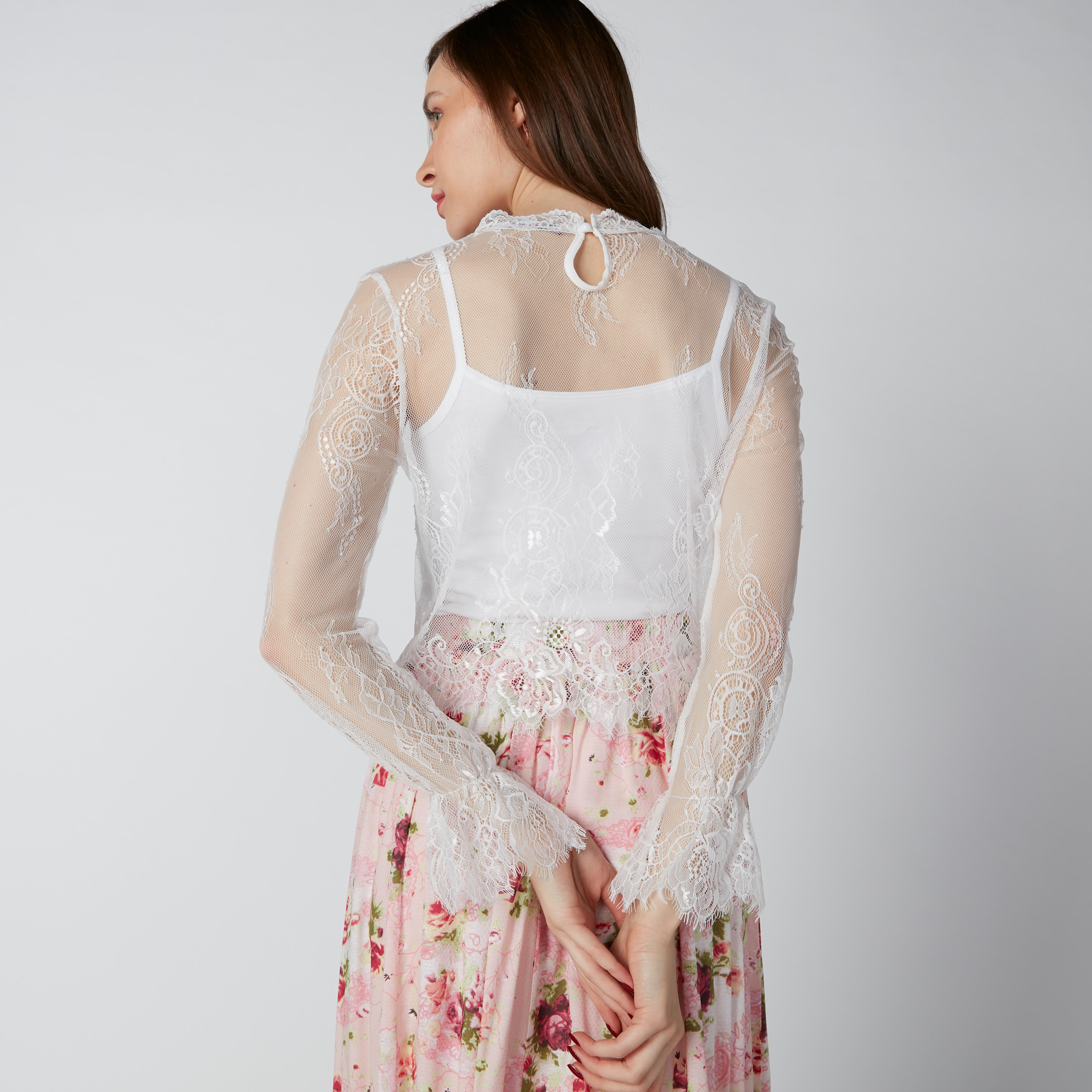 Lace Detail Top with Long Sleeves-women-clothing-shirtsandblouses-blouses-image-2