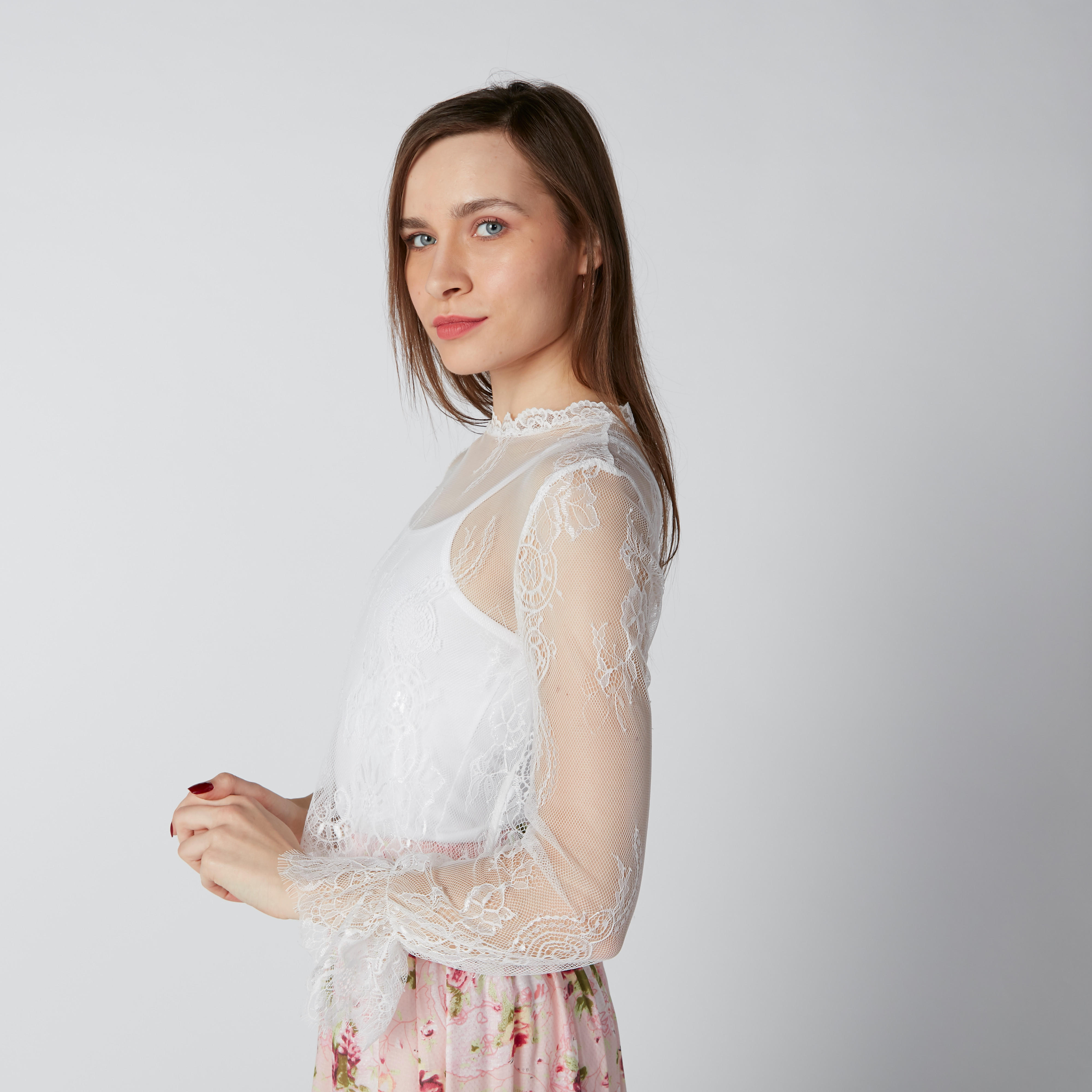 Lace Detail Top with Long Sleeves-women-clothing-shirtsandblouses-blouses-image-4