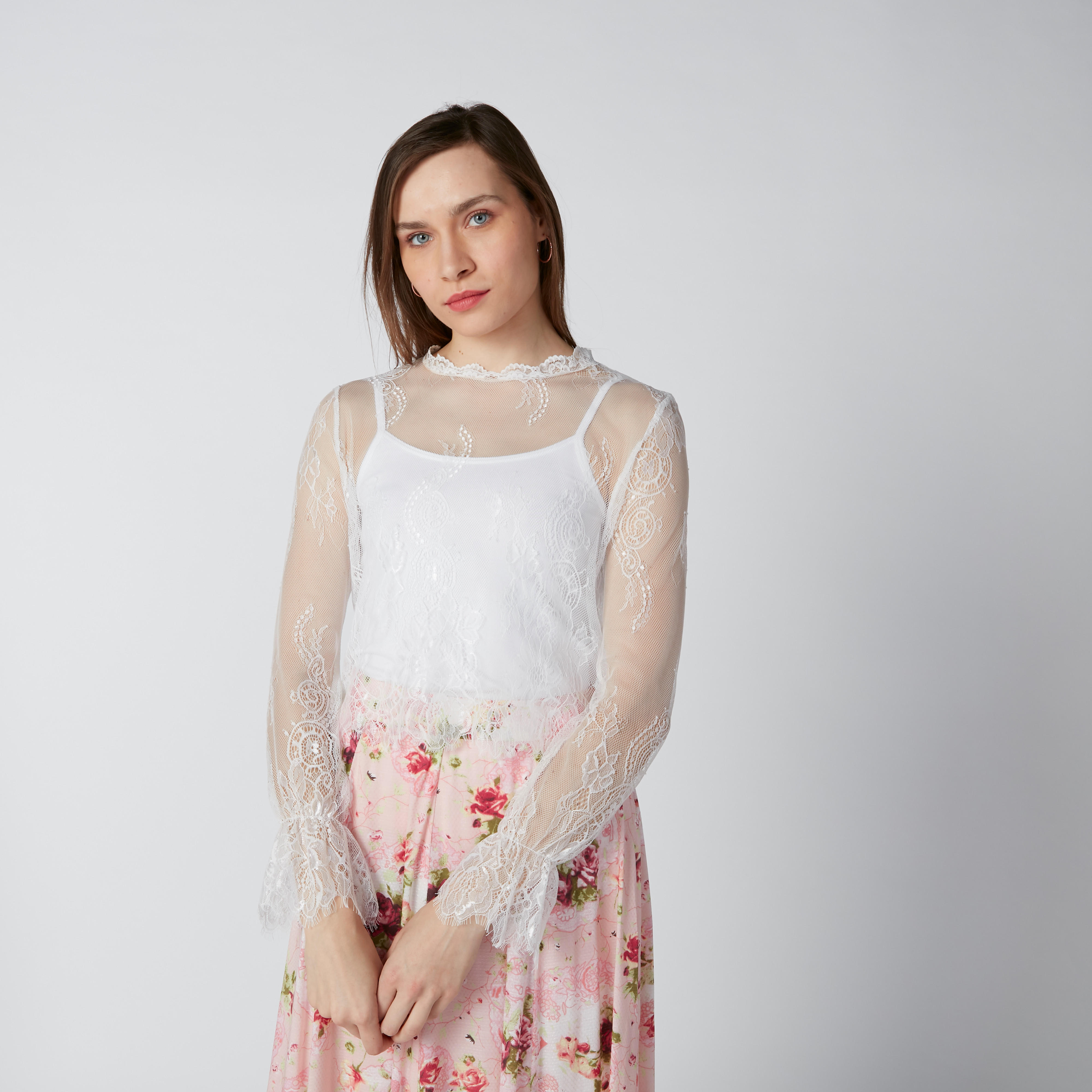 Lace Detail Top with Long Sleeves-women-clothing-shirtsandblouses-blouses-image-5