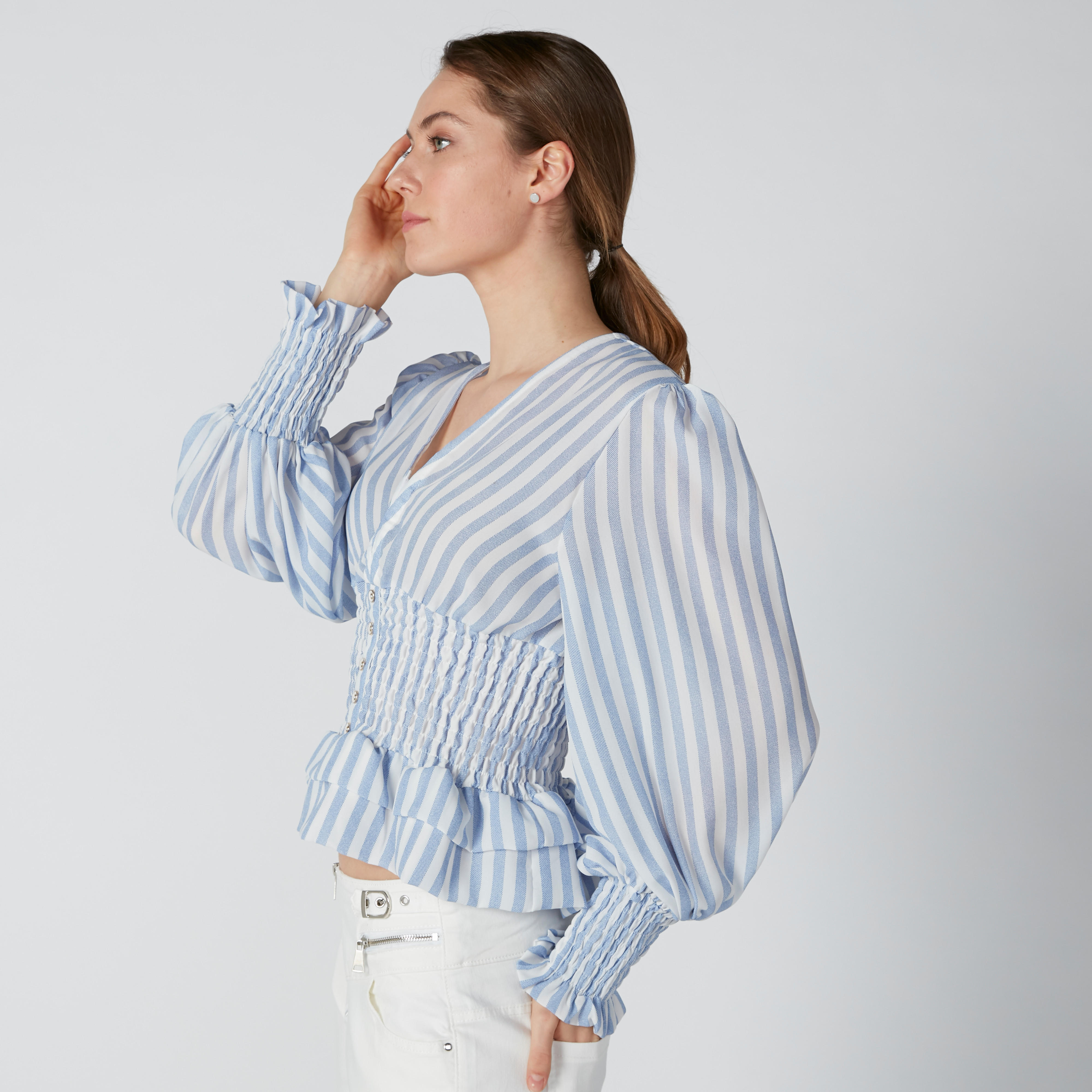 بلوزة مقلّمة بأكمام طويلة وأزرار-women-clothing-shirtsandblouses-blouses-image-9