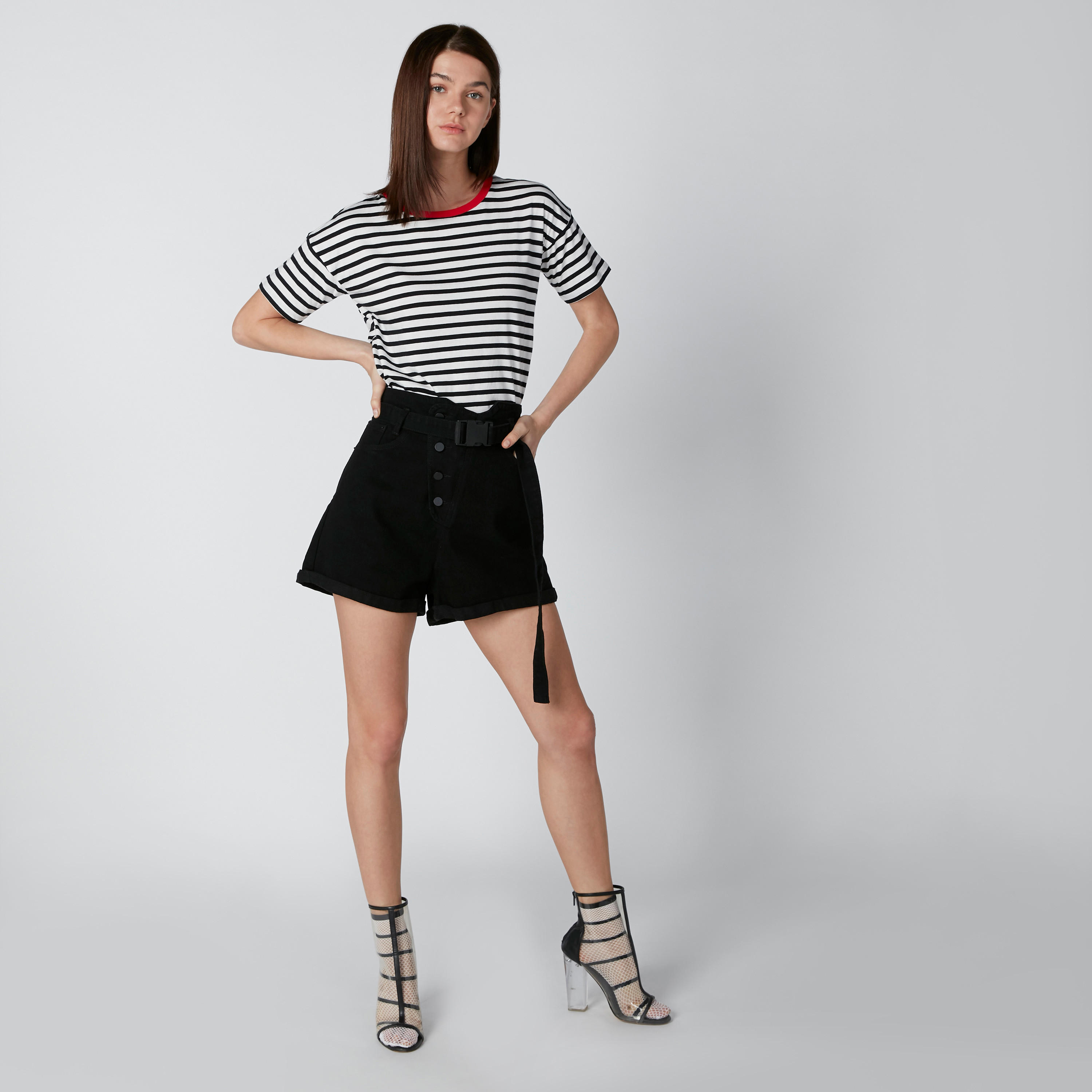 2Xtremz Solid Mid-Rise Denim Shorts with Pocket Detail-women-clothing-bottoms-shorts-image-2