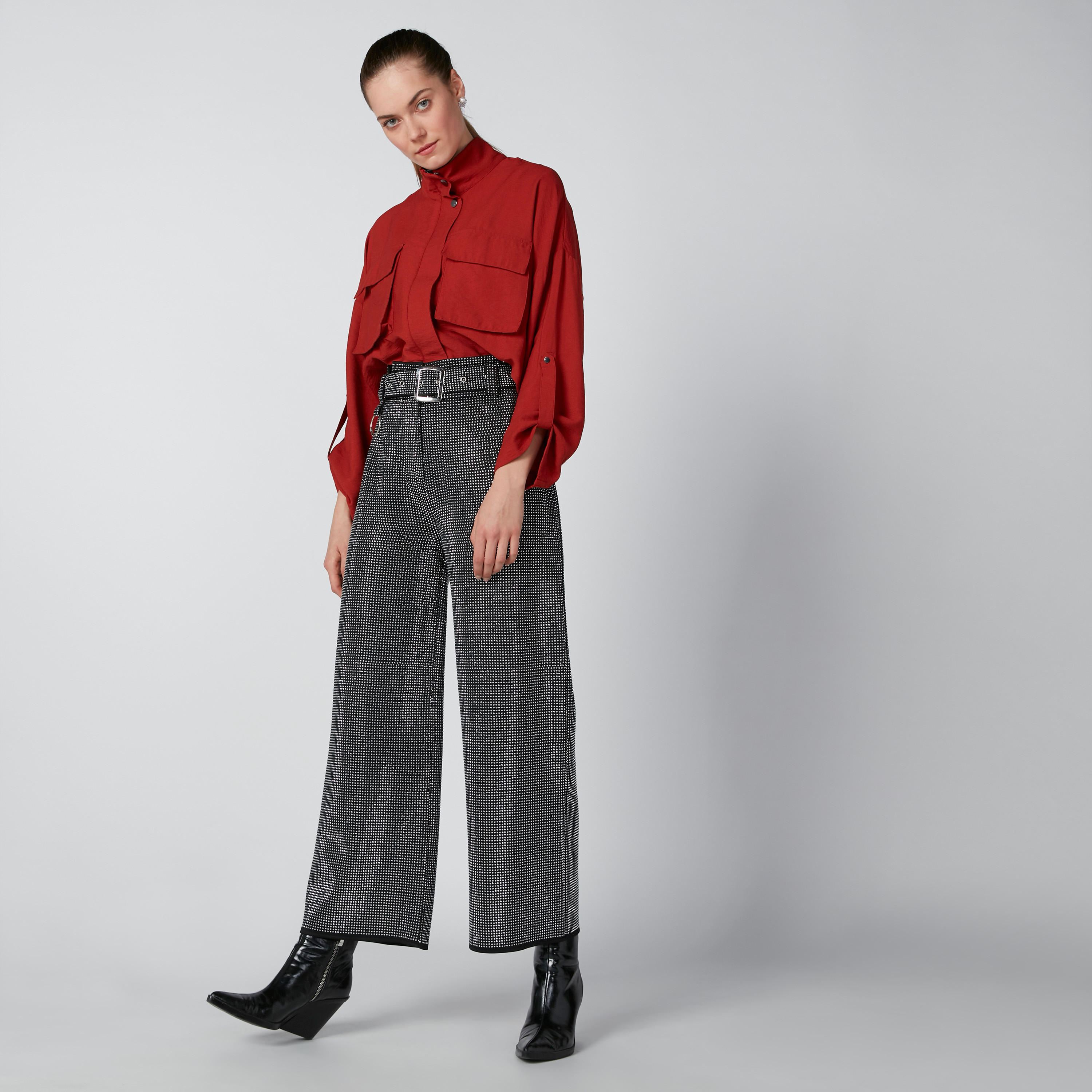 بنطال بالازو بخصر متوسط الارتفاع-women-clothing-bottoms-trousers-image-1