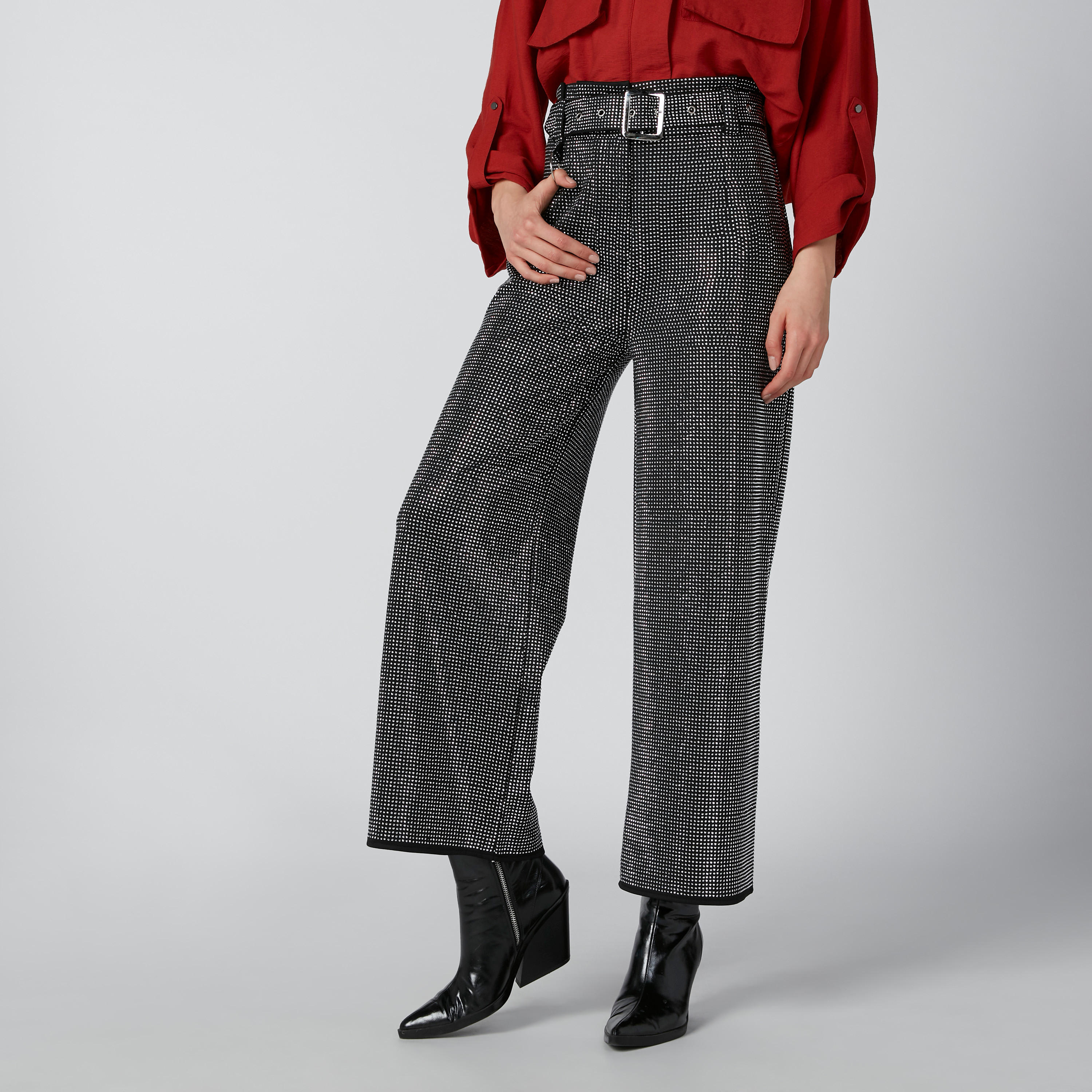 Mid-Waist Textured Palazzo Pants-women-clothing-bottoms-trousers-image-4