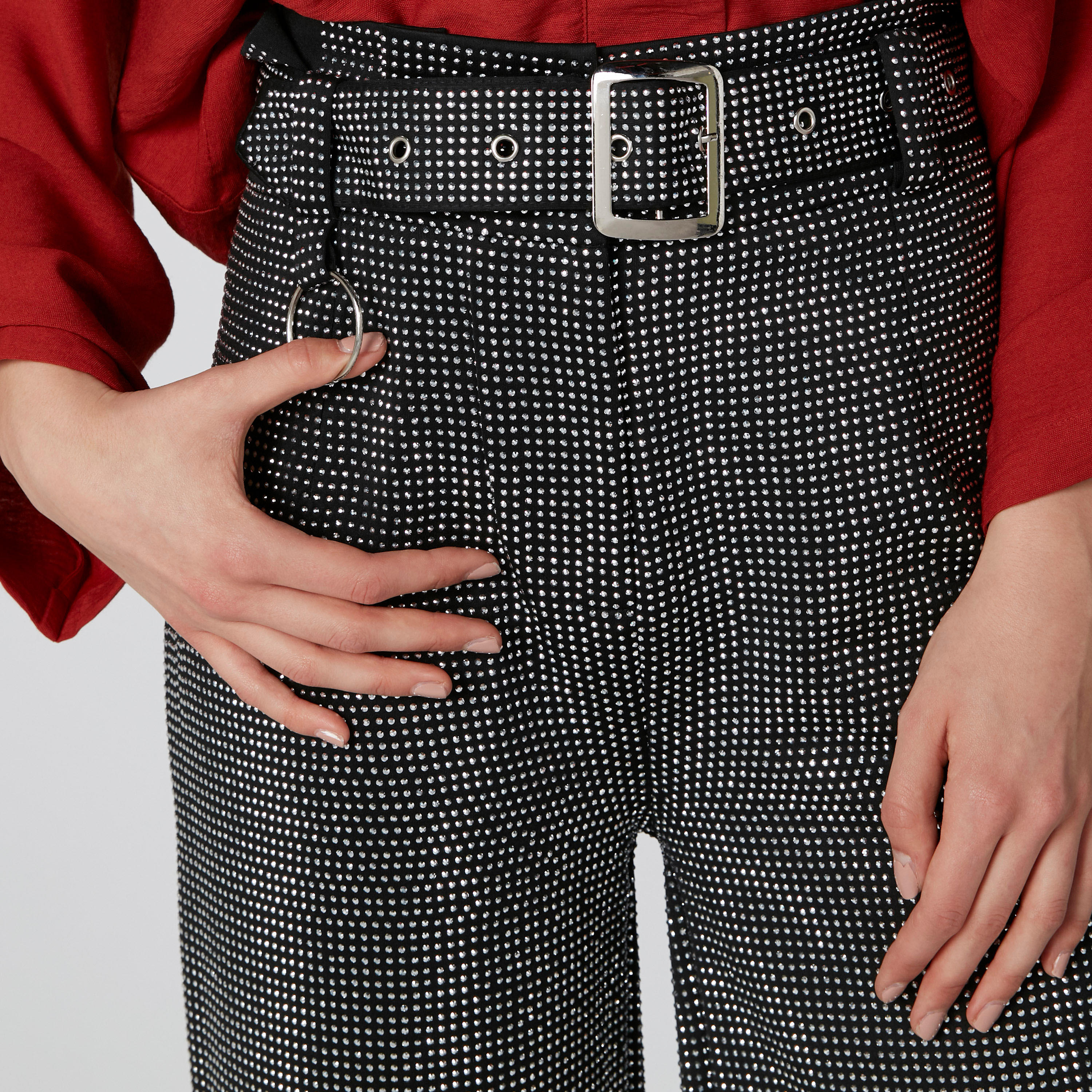 بنطال بالازو بخصر متوسط الارتفاع-women-clothing-bottoms-trousers-image-5