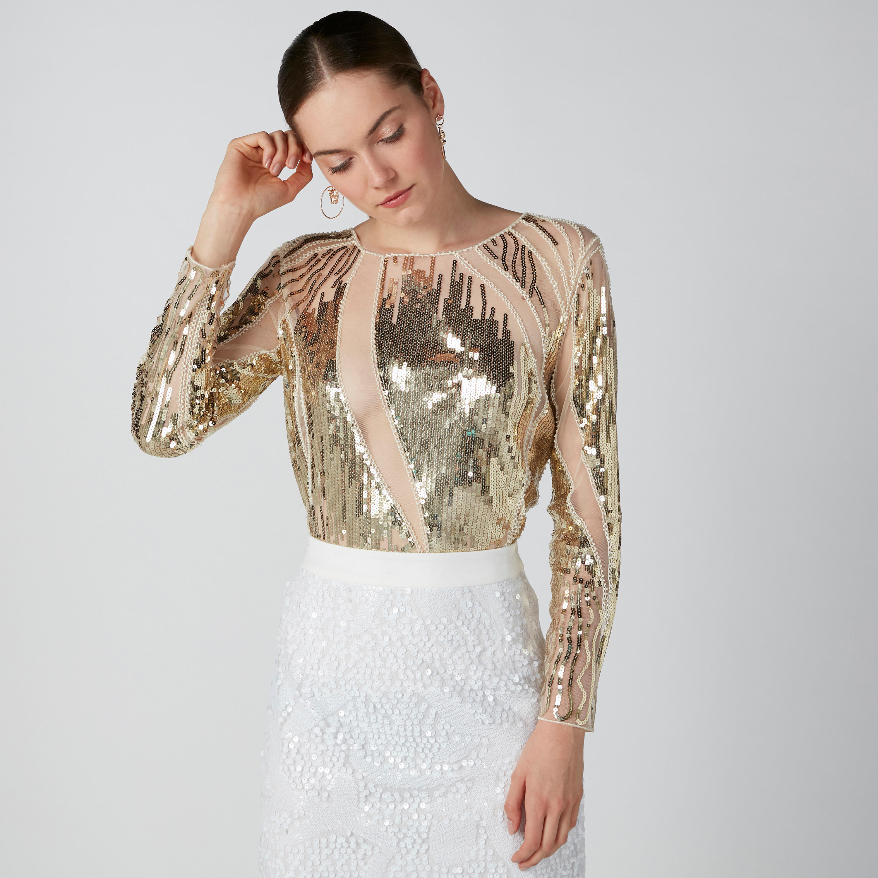 بلوزة مزيّنة بأكمام طويلة-women-clothing-shirtsandblouses-blouses-image-4