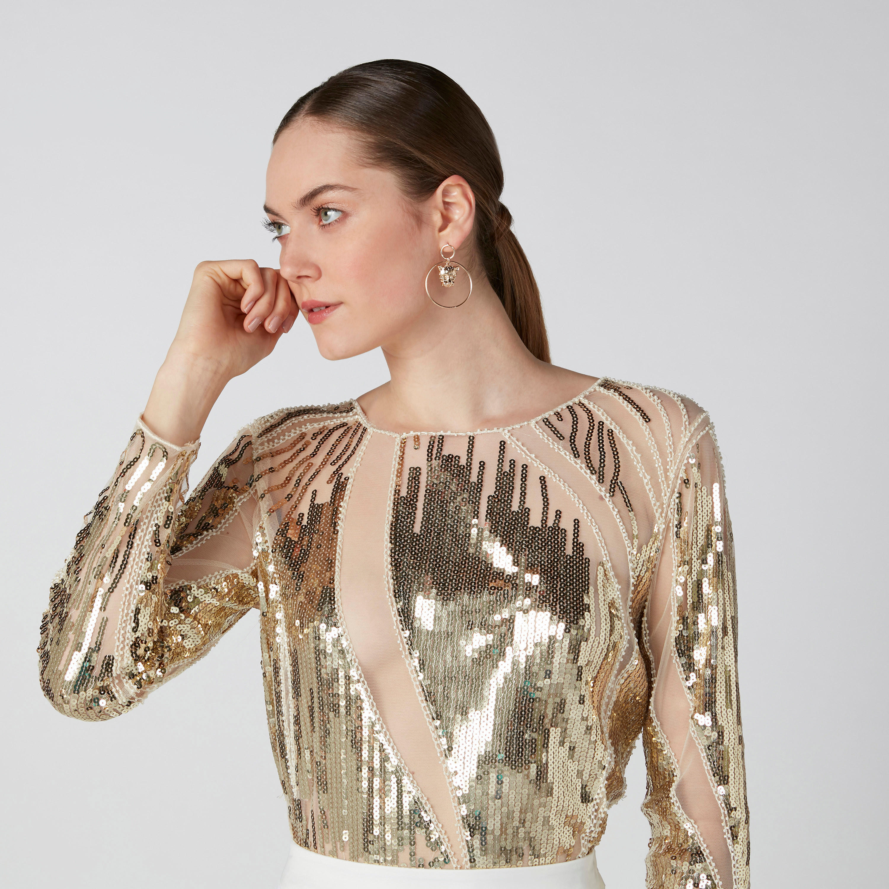 بلوزة مزيّنة بأكمام طويلة-women-clothing-shirtsandblouses-blouses-image-6