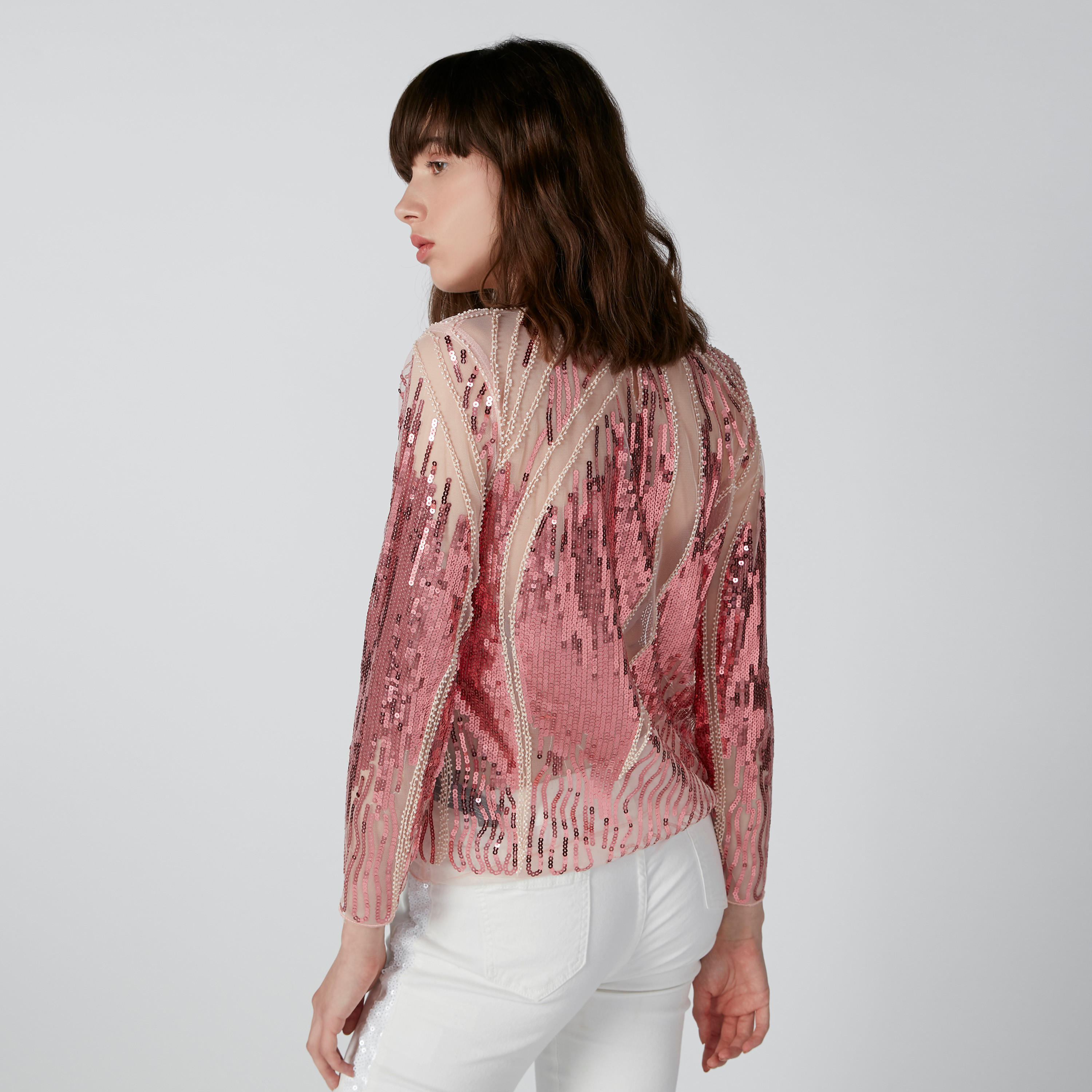 بلوزة ترتر بياقة مستديرة وأكمام طويلة-women-clothing-shirtsandblouses-blouses-image-2