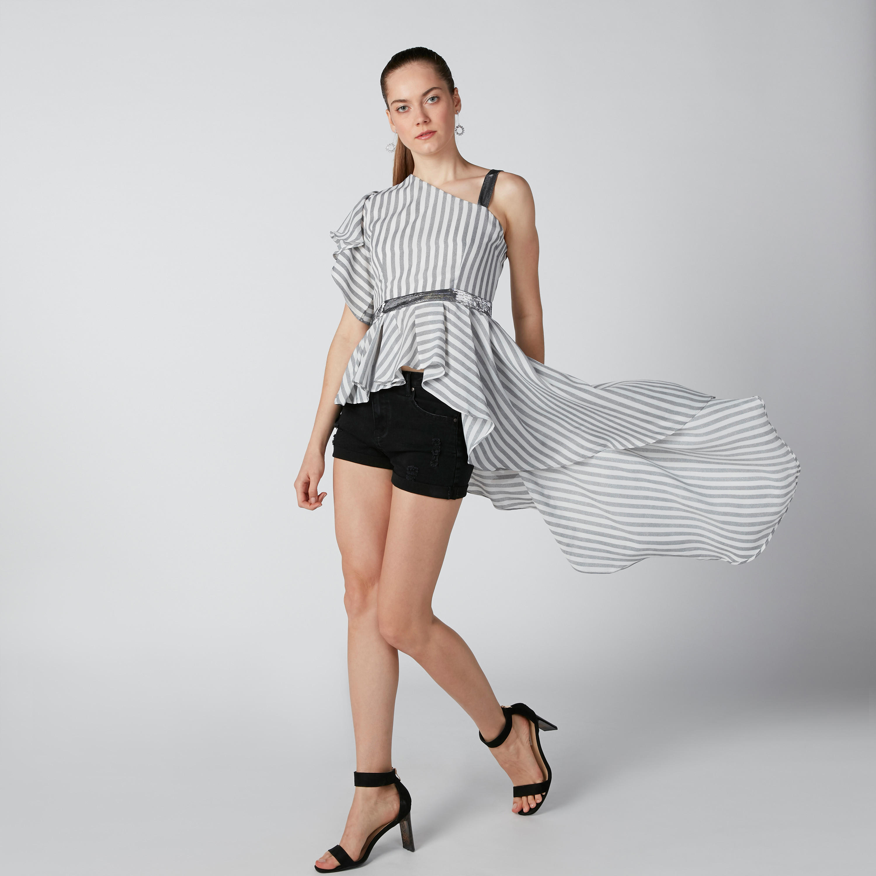 Striped Longline Top with Asymmetric Hem and One Shoulder-women-clothing-shirtsandblouses-blouses-image-1