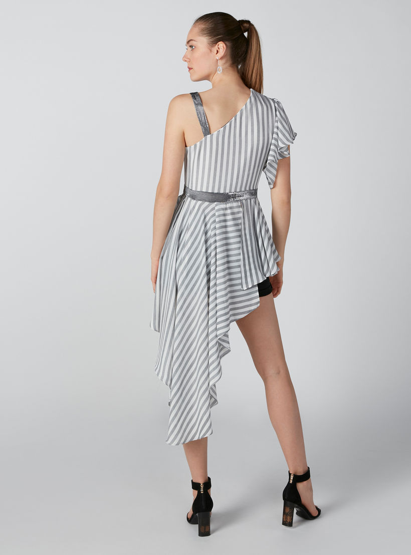 Striped Longline Top with Asymmetric Hem and One Shoulder-women-clothing-shirtsandblouses-blouses-image-2