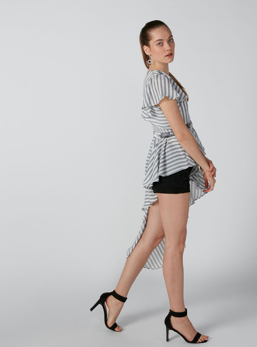 Striped Longline Top with Asymmetric Hem and One Shoulder-women-clothing-shirtsandblouses-blouses-image-5
