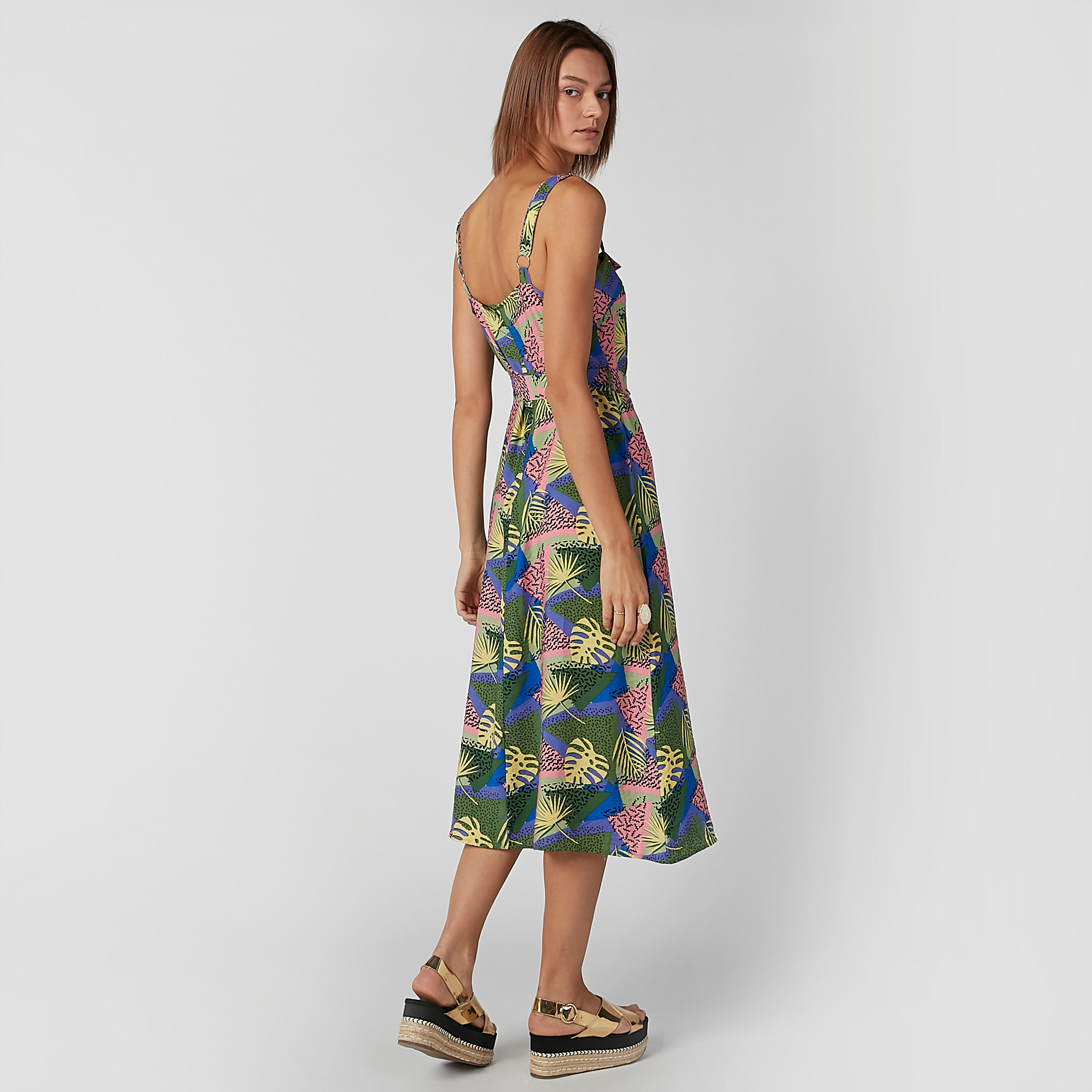 فستان إيه لاين متوسط الطول دون أكمام بحمّالات وطبعات-women-clothing-dresses-image-3