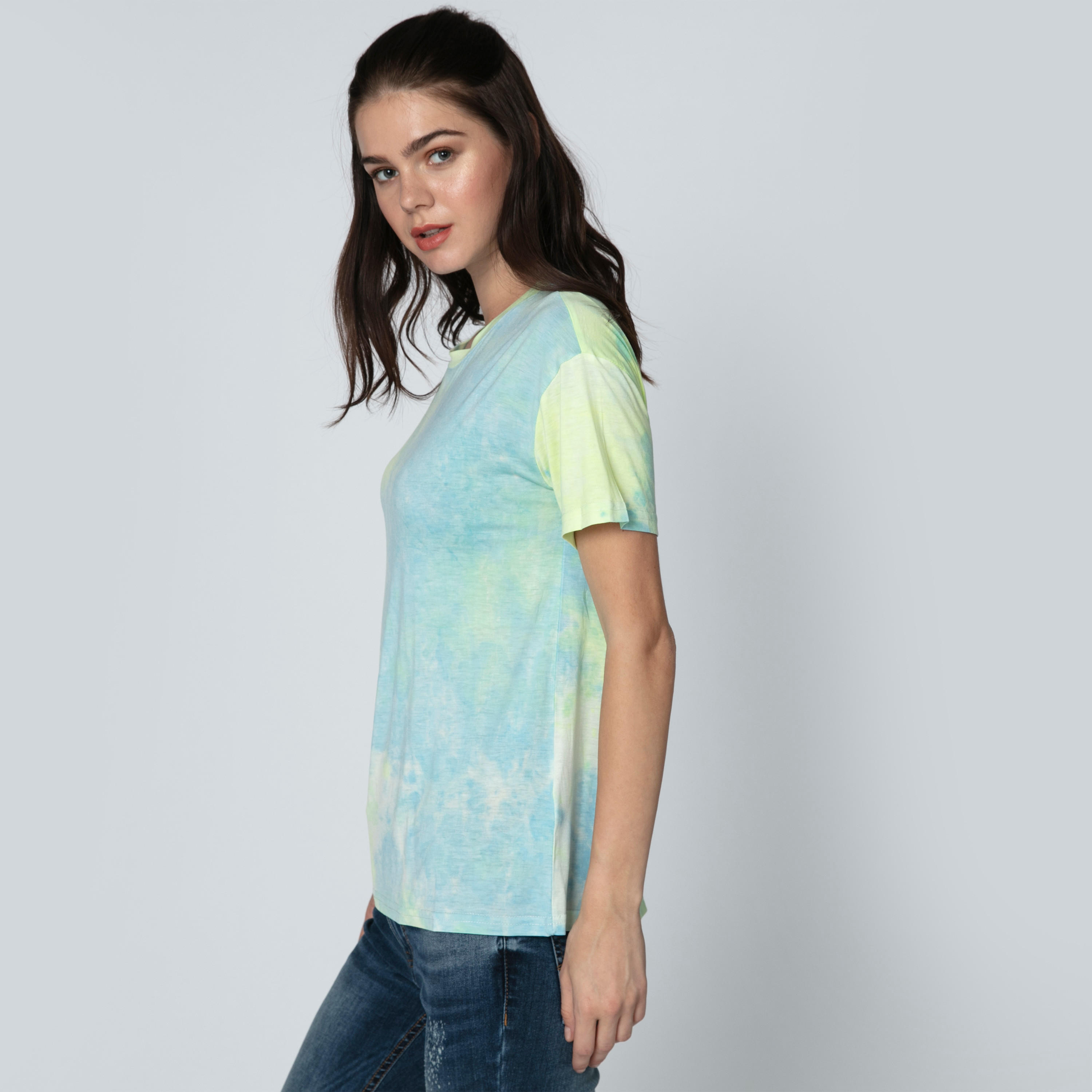 Printed T-shirt with Round Neck and Short Sleeves-women-clothing-tshirts-image-3