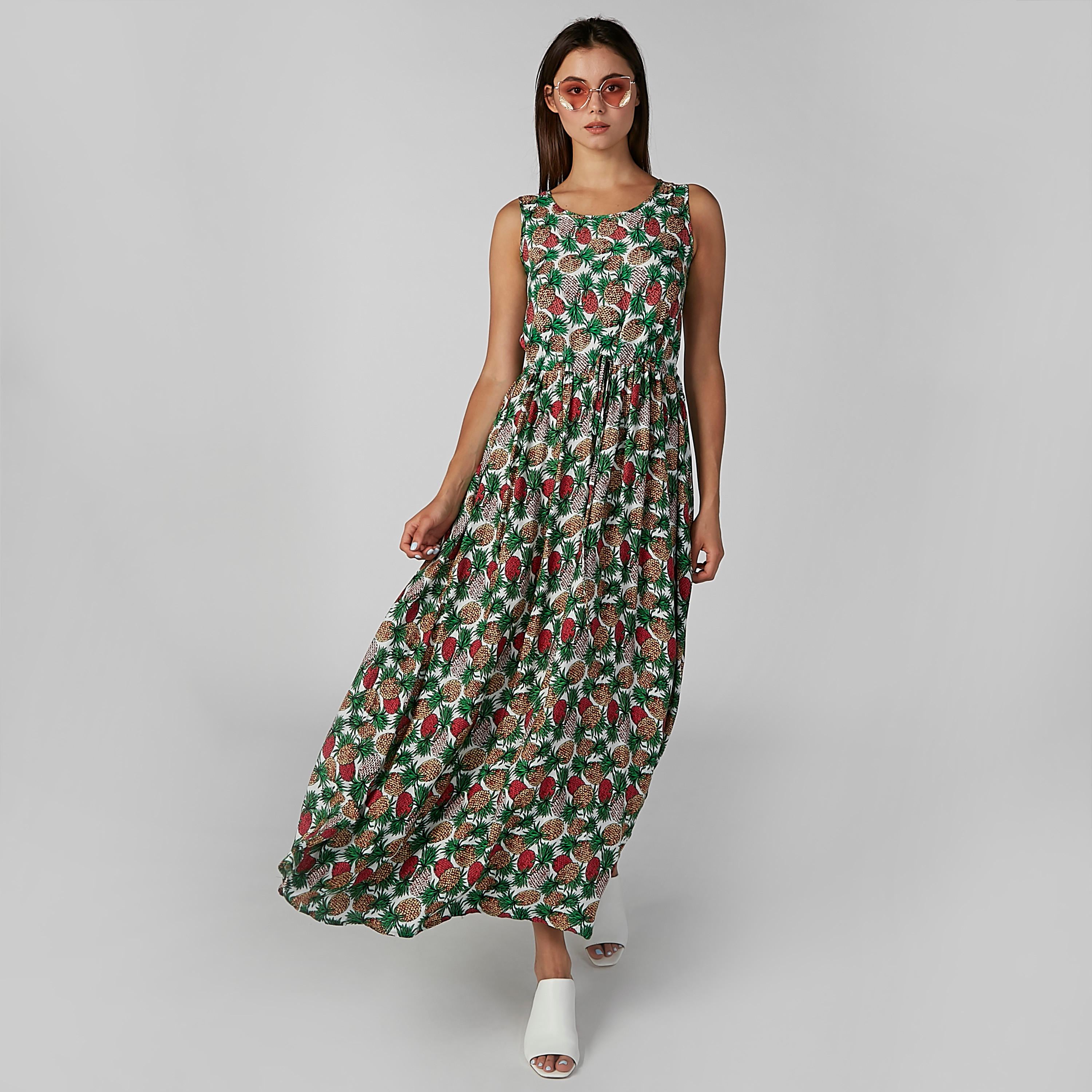 فستان إيه لاين طويل دون أكمام بطبعات-women-clothing-dresses-image-2