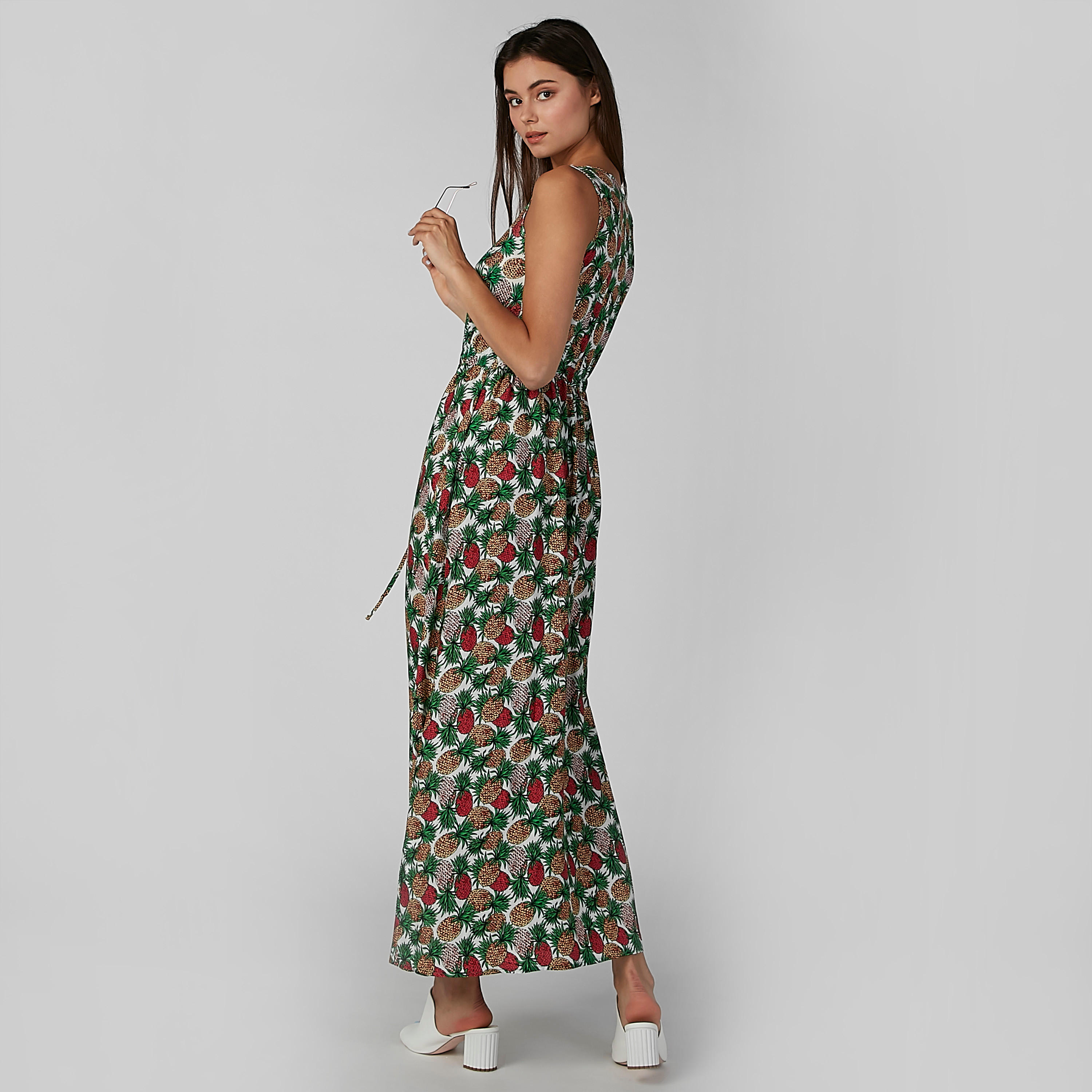 فستان إيه لاين طويل دون أكمام بطبعات-women-clothing-dresses-image-1
