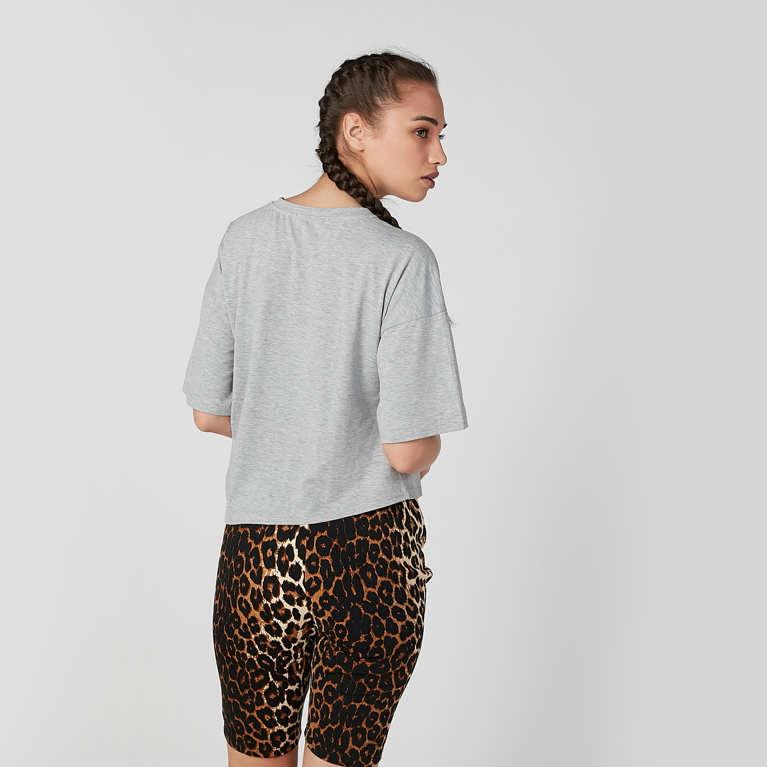 Plain T-shirt with Round Neck and Drop Shoulder Sleeves-women-clothing-tshirts-image-5