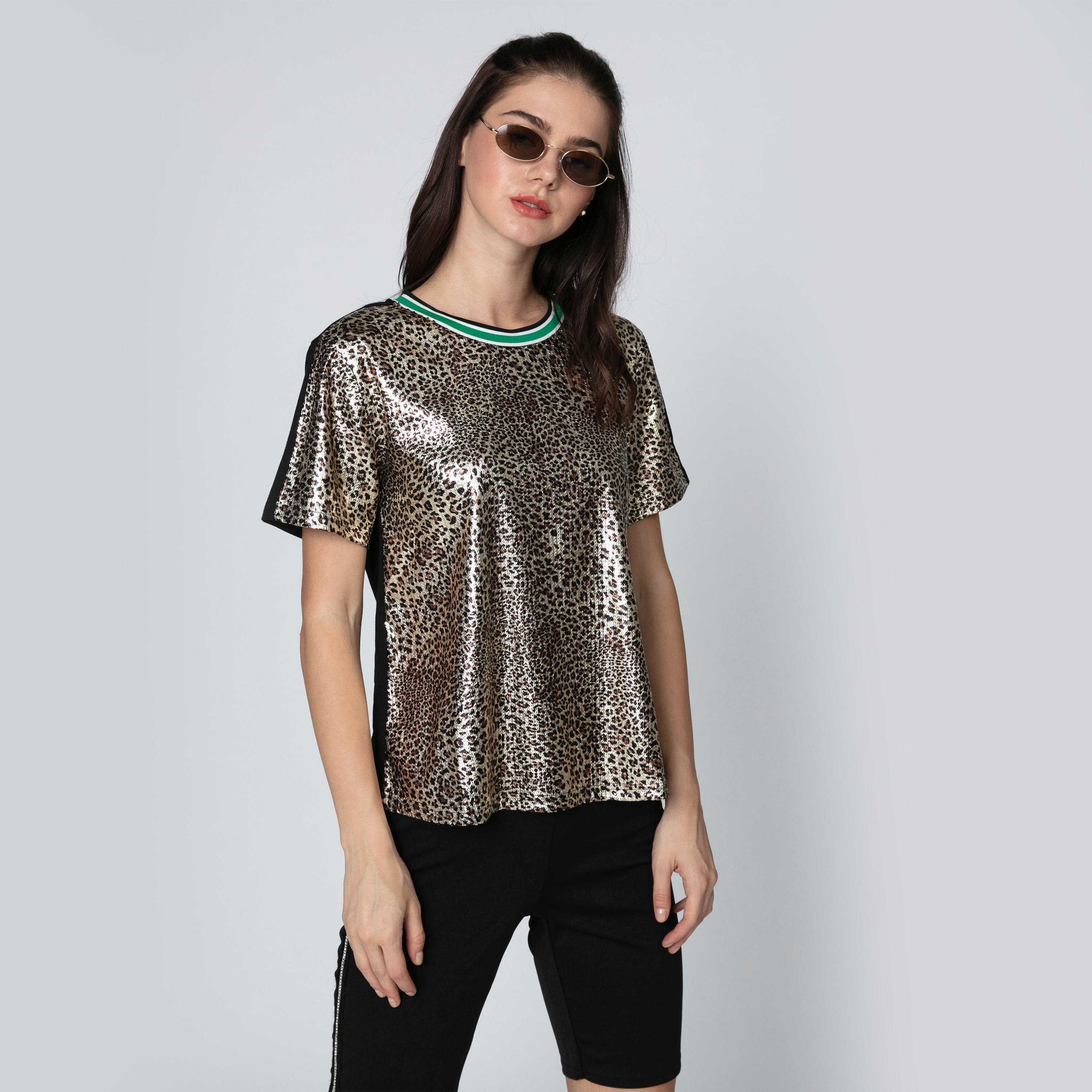 تيشيرت بياقة مستديرة وأكمام قصيرة وطبعات حيوانات-women-clothing-tshirts-image-3