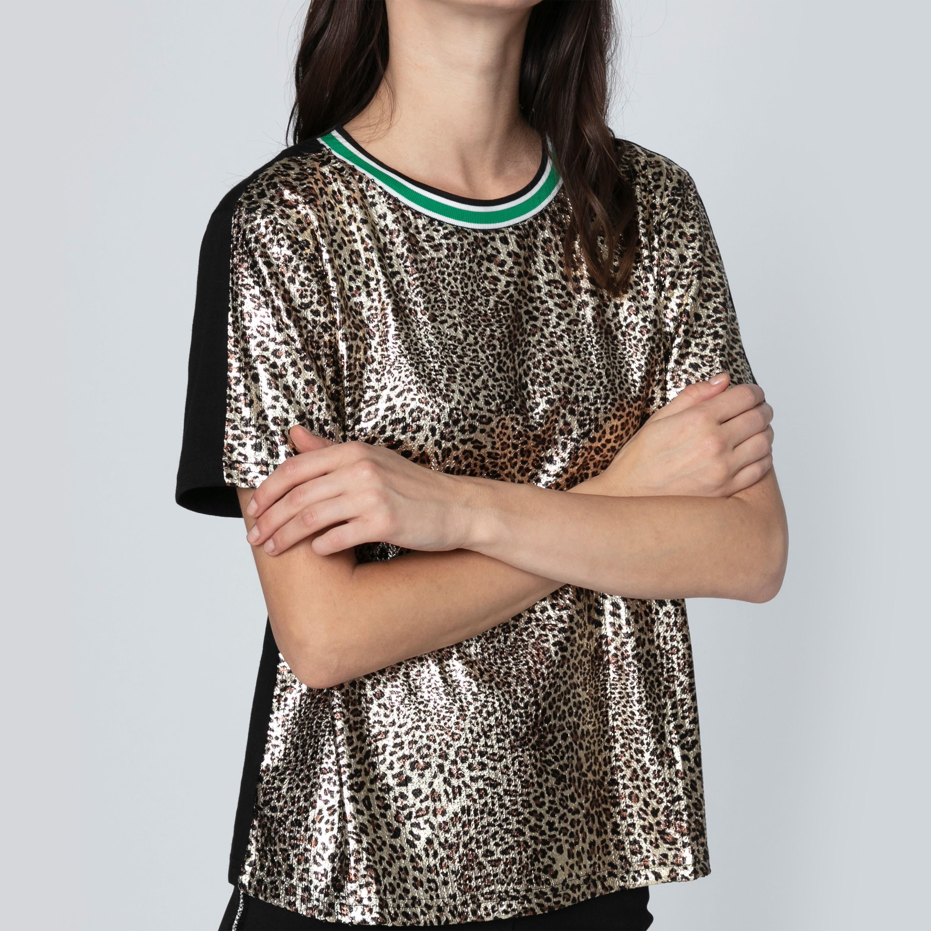 تيشيرت بياقة مستديرة وأكمام قصيرة وطبعات حيوانات-women-clothing-tshirts-image-5