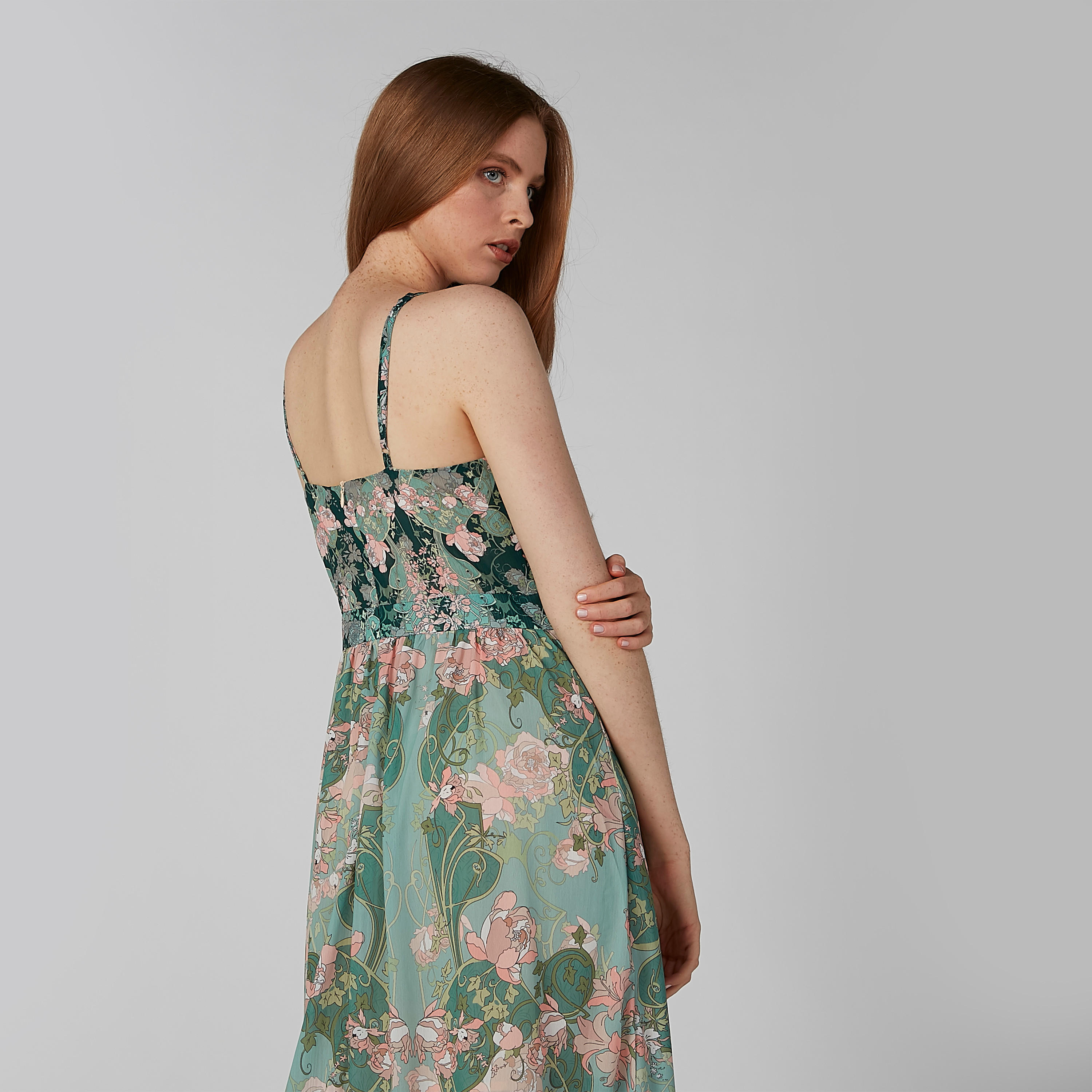 فستان إيه لاين طويل بحمّالات رفيعة وطبعات زهرية-women-clothing-dresses-image-2