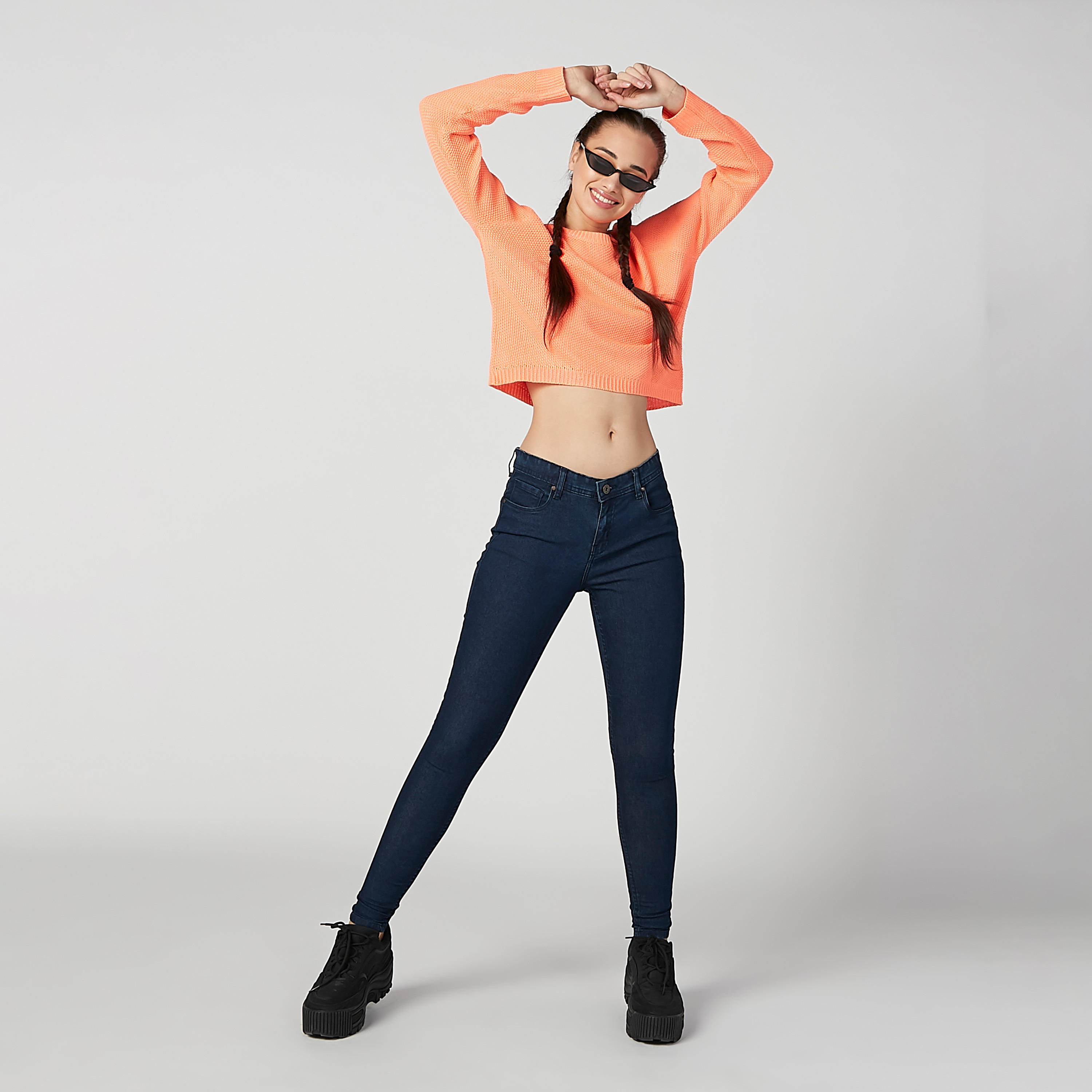 جامبر بارز الملمس بأكمام مغايرة وياقة مستديرة-women-clothing-cardigansandjumpers-jumpers-image-5