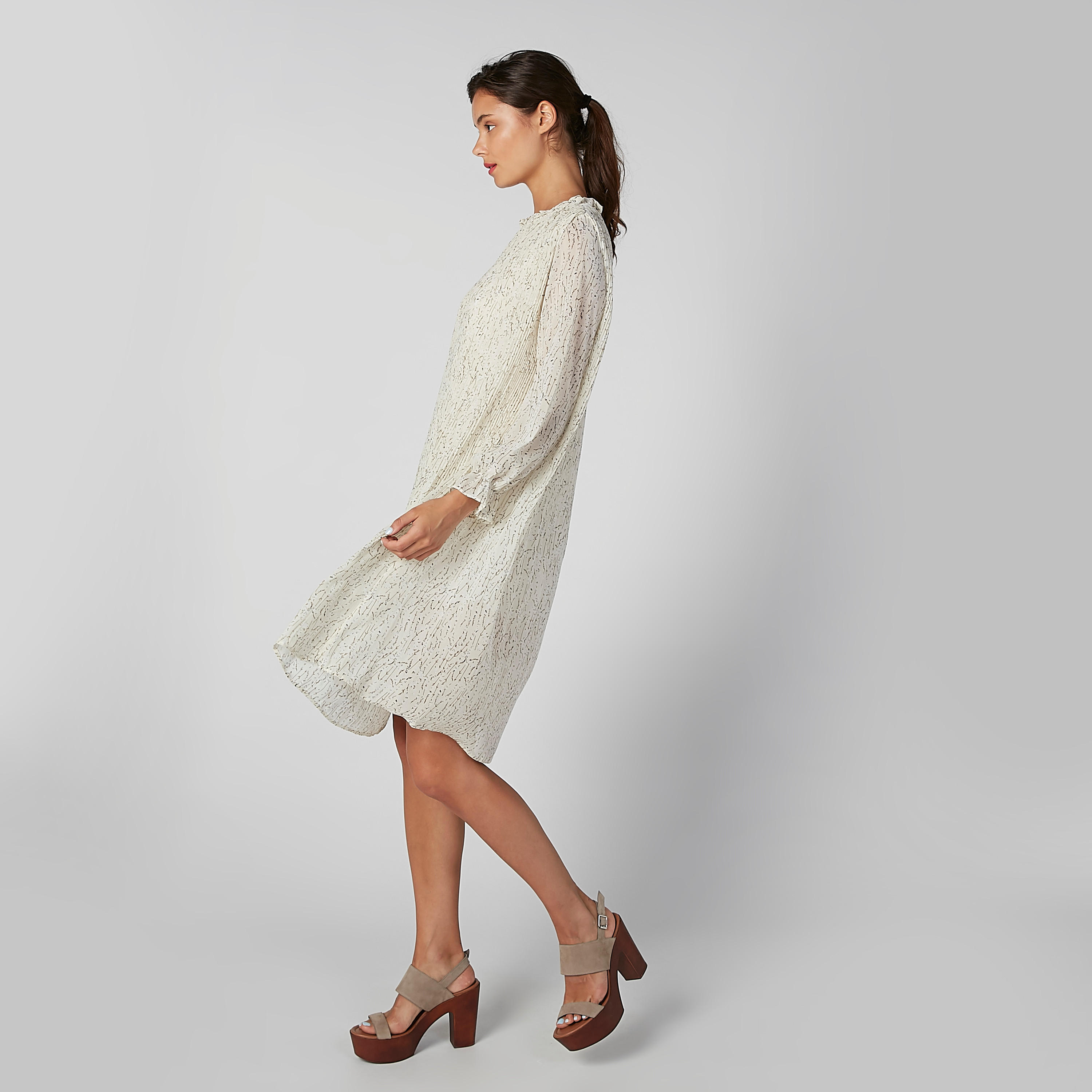 فستان واسع متوسط الطول بياقة كشكش وطبعات من تو إكستريمز-women-clothing-dresses-image-4