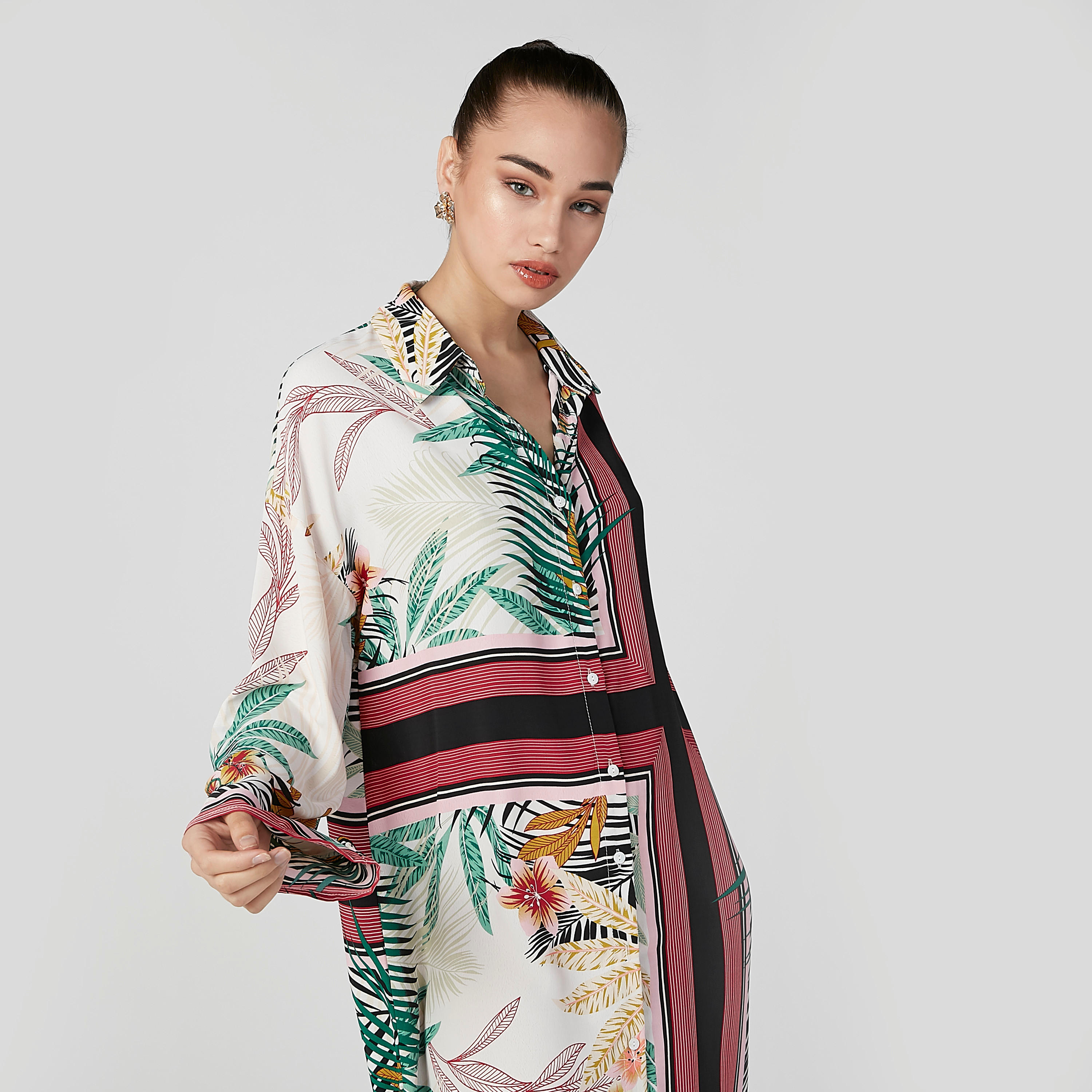 فستان قميص متوسط الطول بأكمام طويلة وأزرار وطبعات-women-clothing-dresses-image-2