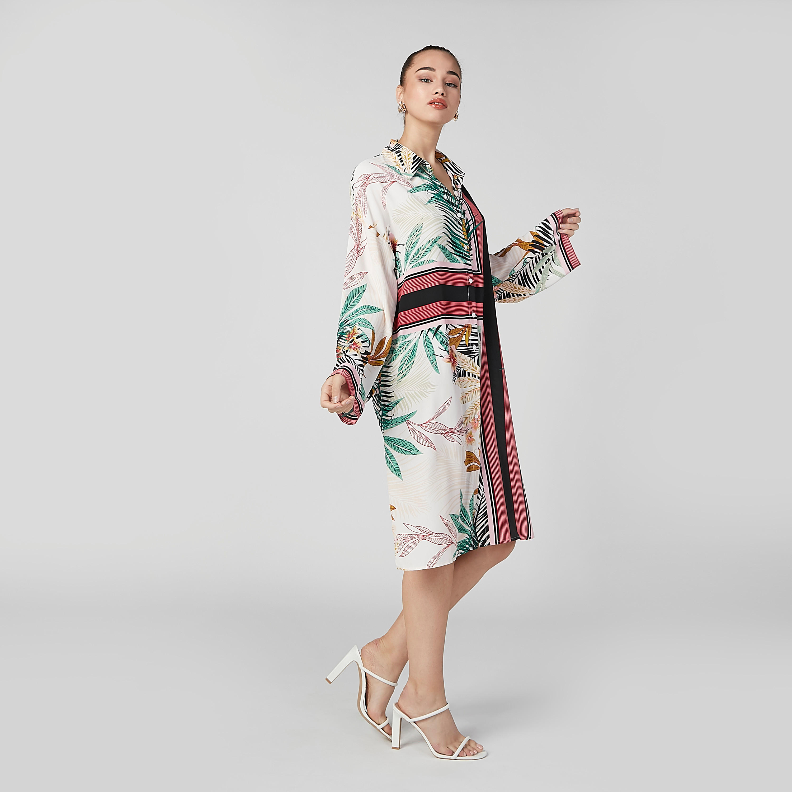 فستان قميص متوسط الطول بأكمام طويلة وأزرار وطبعات-women-clothing-dresses-image-5