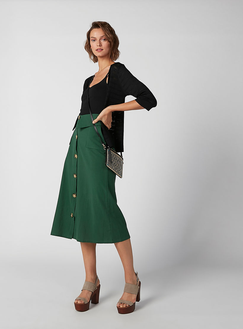 Plain Midi Shift Skirt with Button and Pocket Detail-women-clothing-bottoms-skirts-image-4
