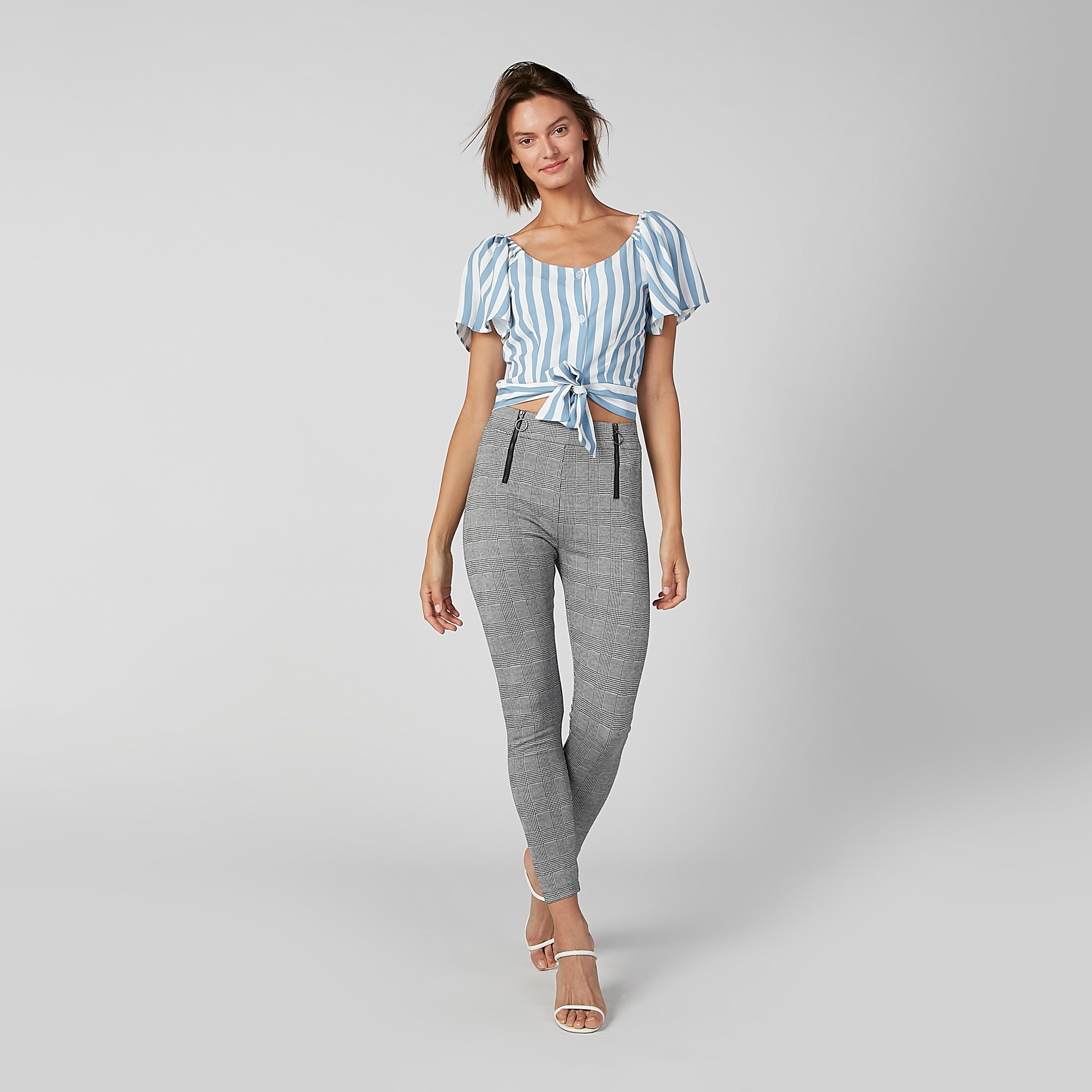 بلوزة قصيرة مخطّطة بتفاصيل رباط-women-clothing-shirtsandblouses-blouses-image-5