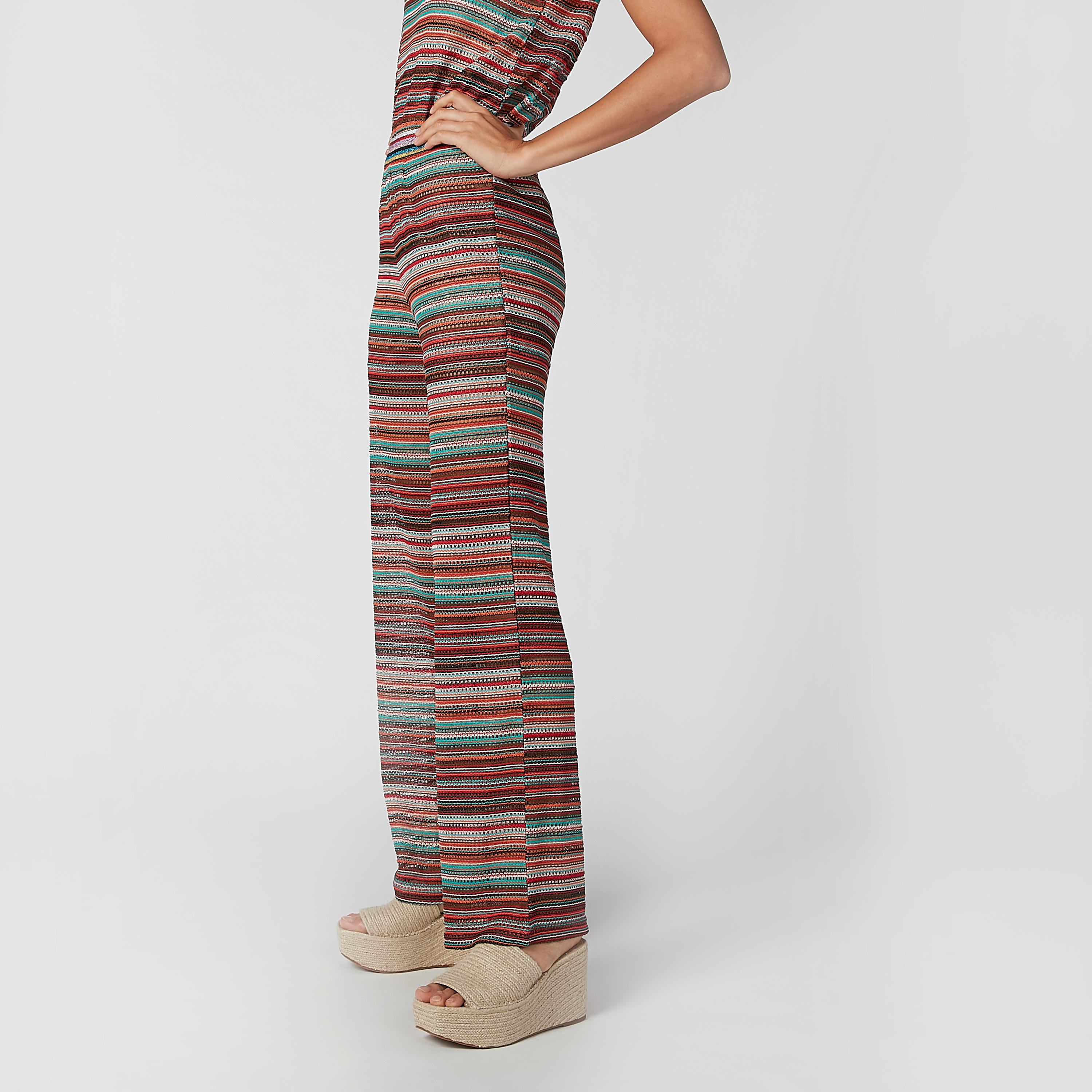 بنطال طويل مقلم بخصر مطّاطي مرن-women-clothing-bottoms-trousers-image-3