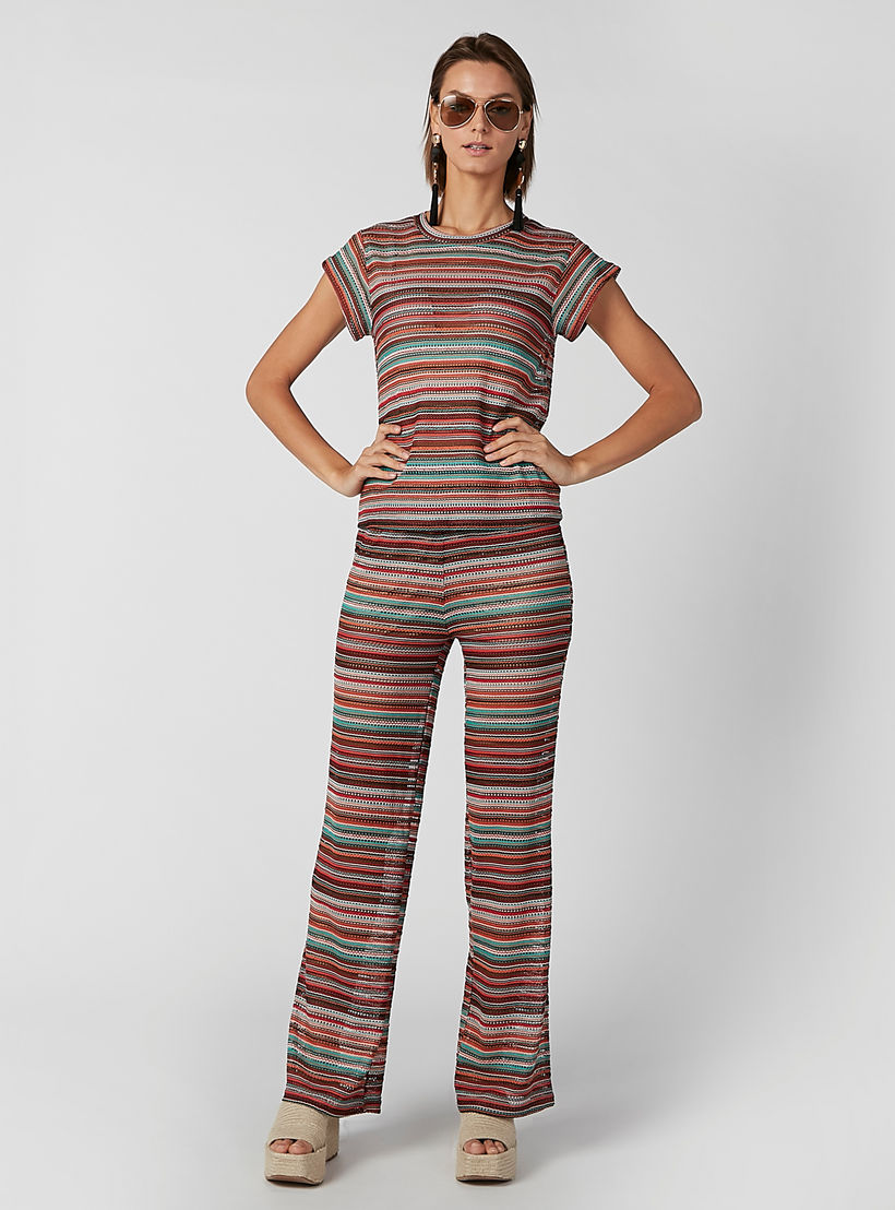 بنطال طويل مقلم بخصر مطّاطي مرن-women-clothing-bottoms-trousers-image-4