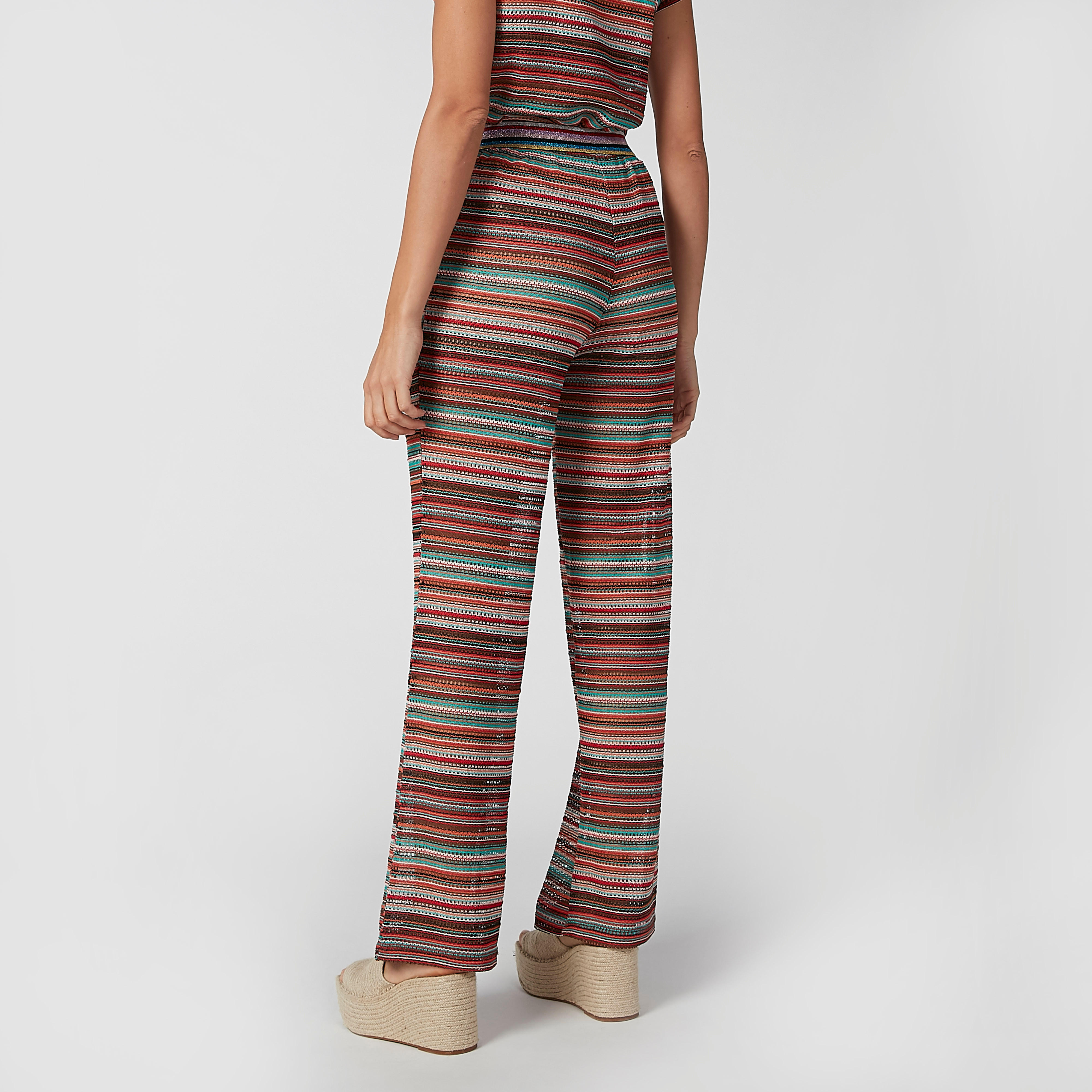 بنطال طويل مقلم بخصر مطّاطي مرن-women-clothing-bottoms-trousers-image-6