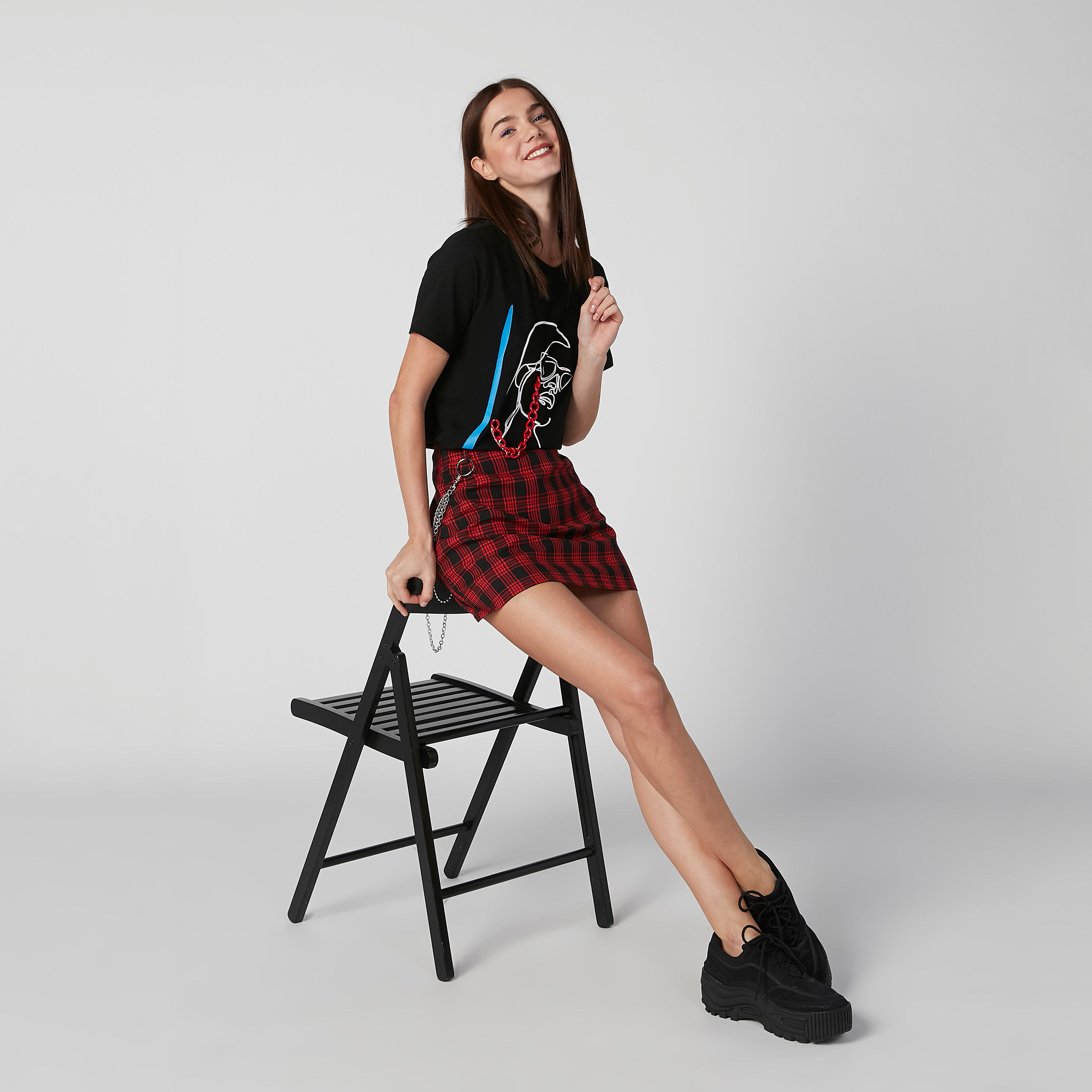 تيشيرت بياقة مستديرة وأكمام قصيرة وطبعات-women-clothing-tshirts-image-2