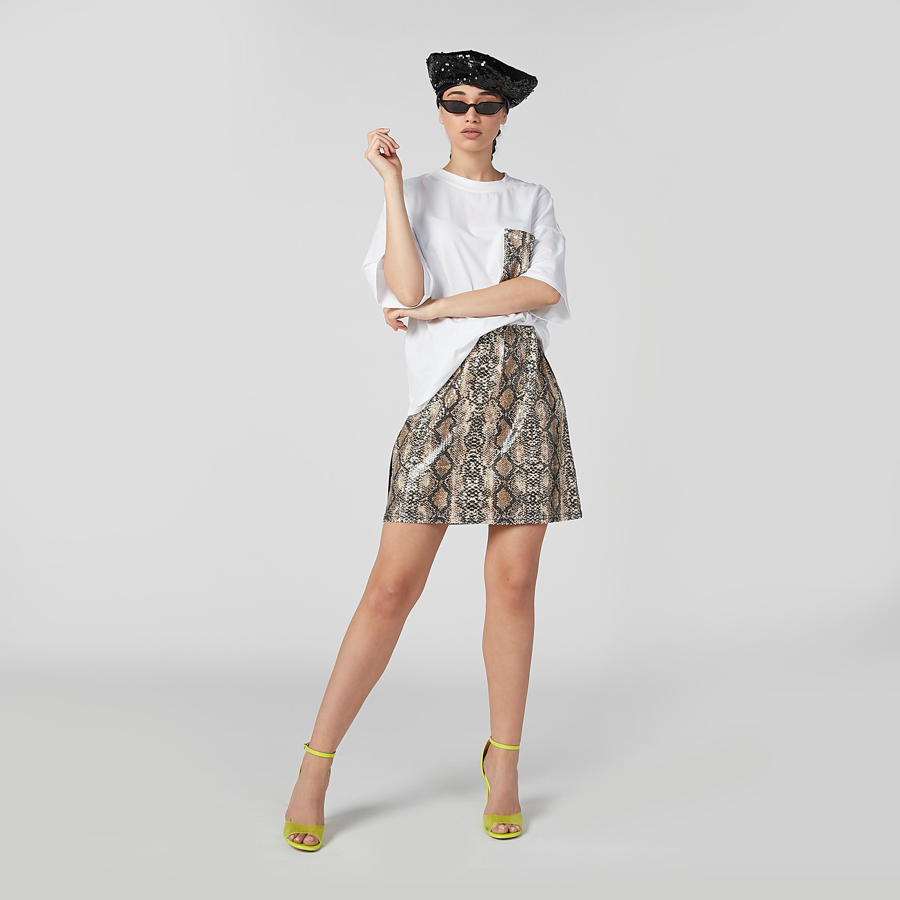 تنورة إيه لاين قصيرة بخصر مطّاطي وطبعات حيوانات-women-clothing-bottoms-skirts-image-3