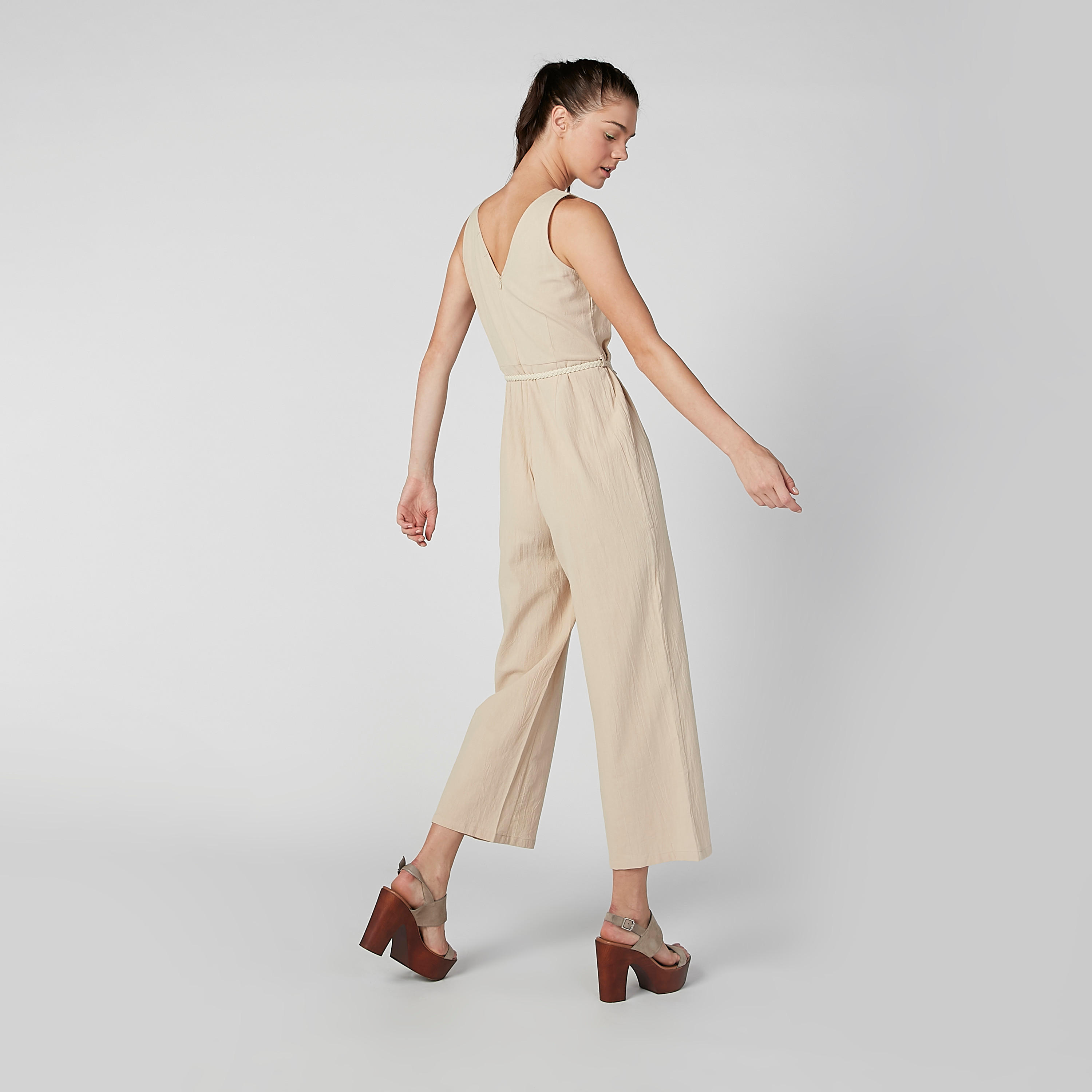 Plain Sleeveless Jumpsuit with V-neck and Belt-women-clothing-jumpsuits-image-5