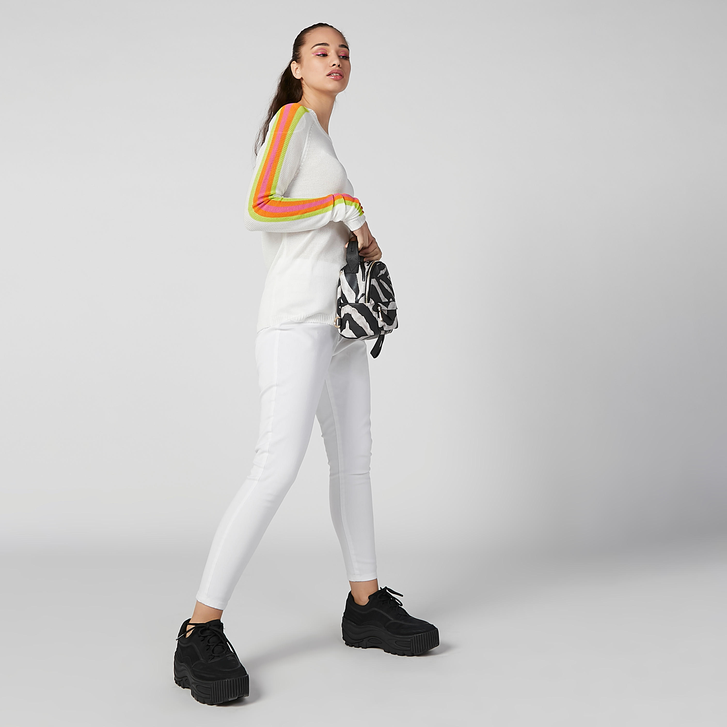 جامبر بارز الملمس بأكمام مغايرة وتقليم-women-clothing-cardigansandjumpers-jumpers-image-3