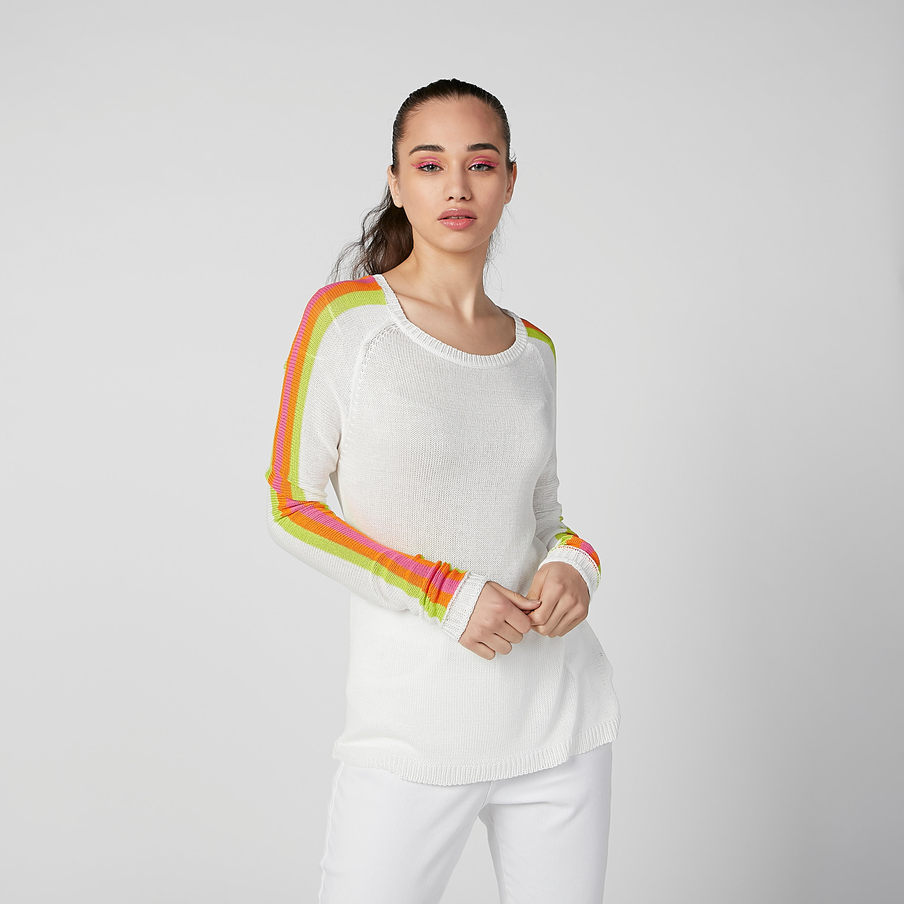 جامبر بارز الملمس بأكمام مغايرة وتقليم-women-clothing-cardigansandjumpers-jumpers-image-6