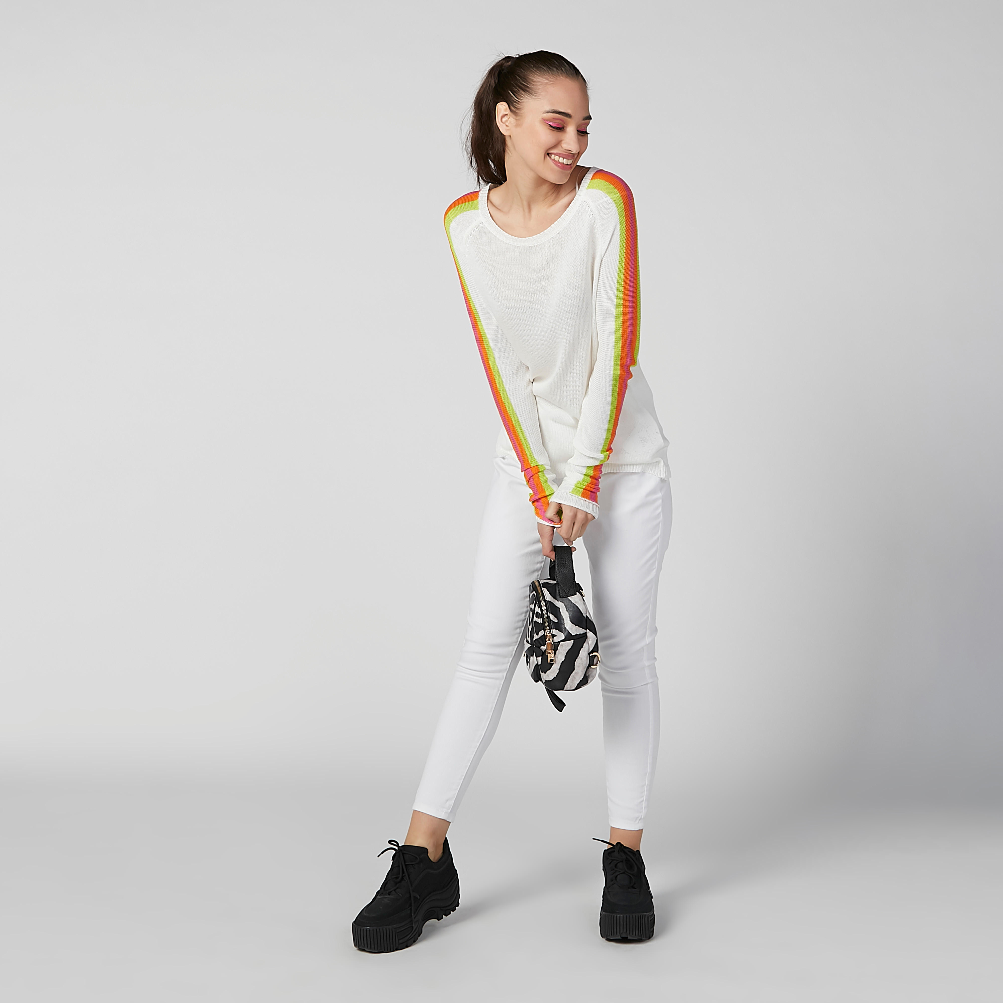 جامبر بارز الملمس بأكمام مغايرة وتقليم-women-clothing-cardigansandjumpers-jumpers-image-7