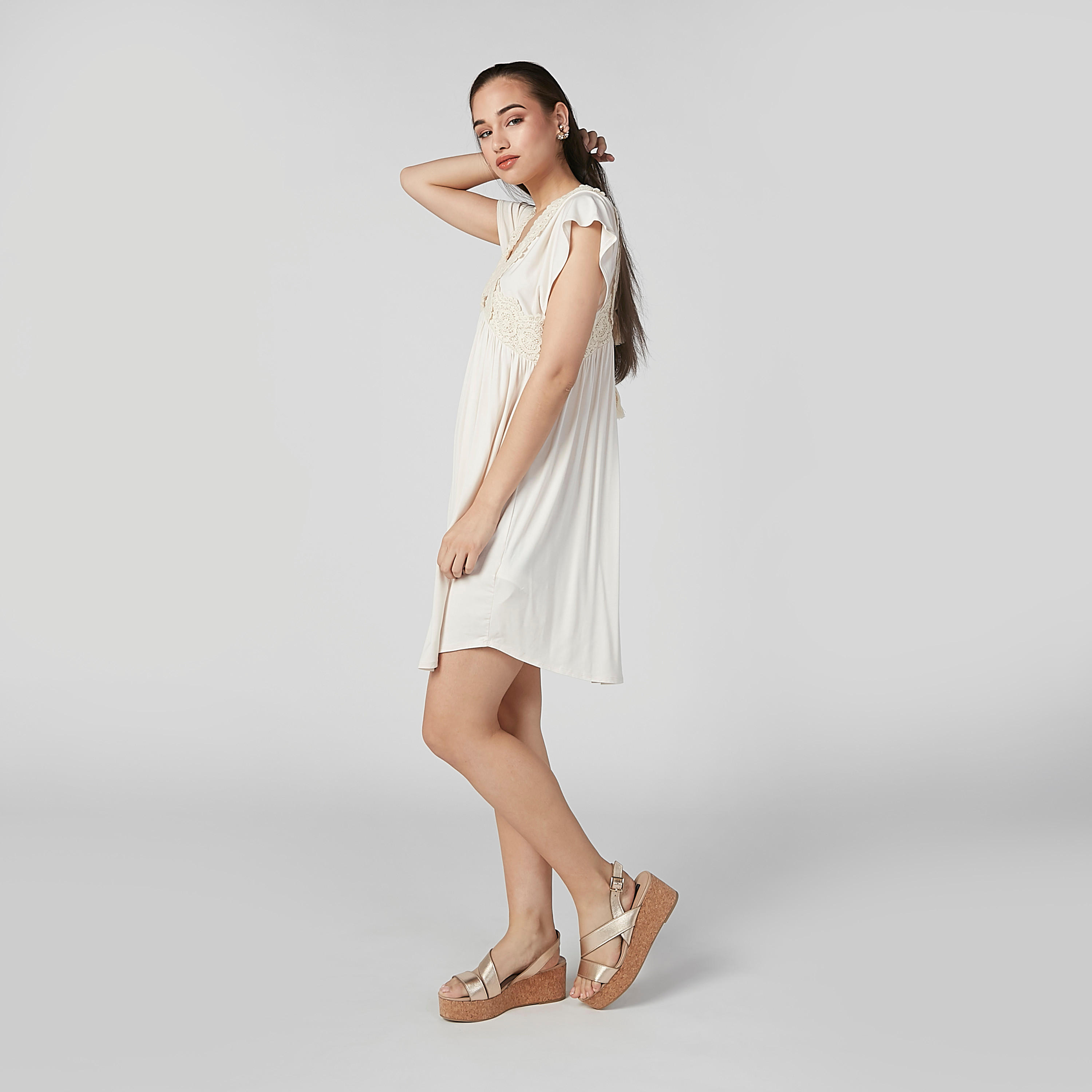 فستان واسع بارز الملمس بأربطة-women-clothing-dresses-image-2