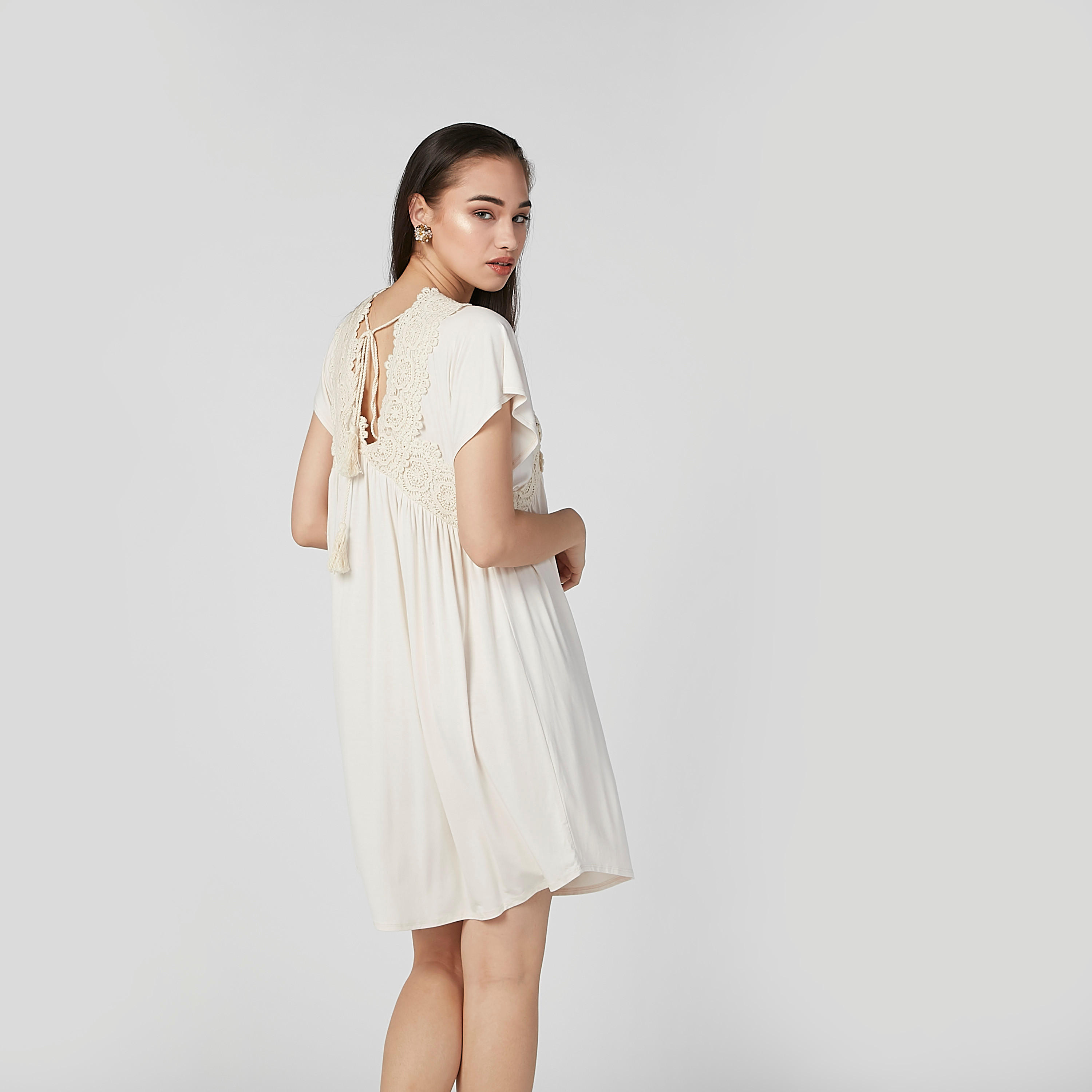 فستان واسع بارز الملمس بأربطة-women-clothing-dresses-image-1