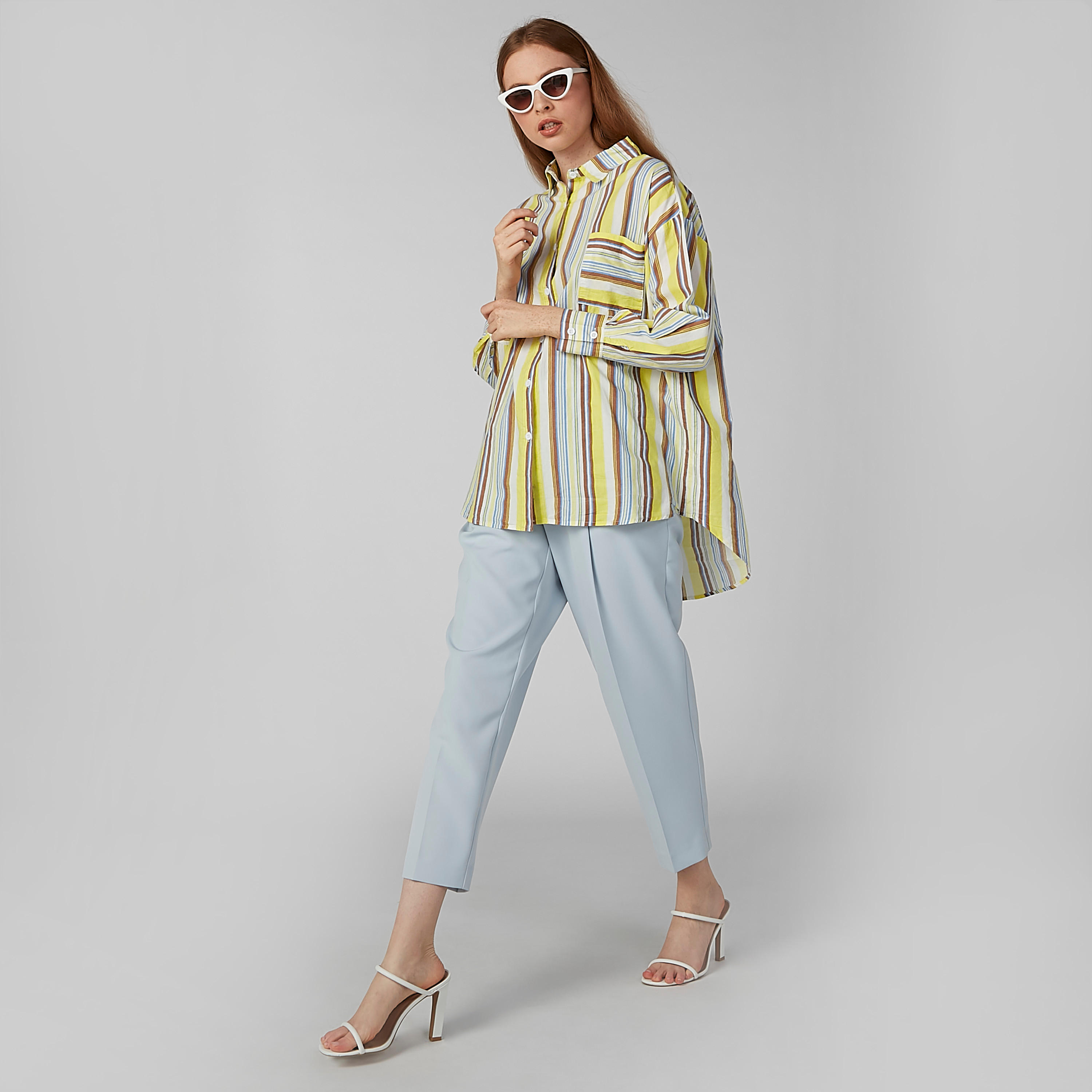 قميص مقلّم بأكمام طويلة وحوّاف غير مستوية-women-clothing-shirtsandblouses-shirts-image-3