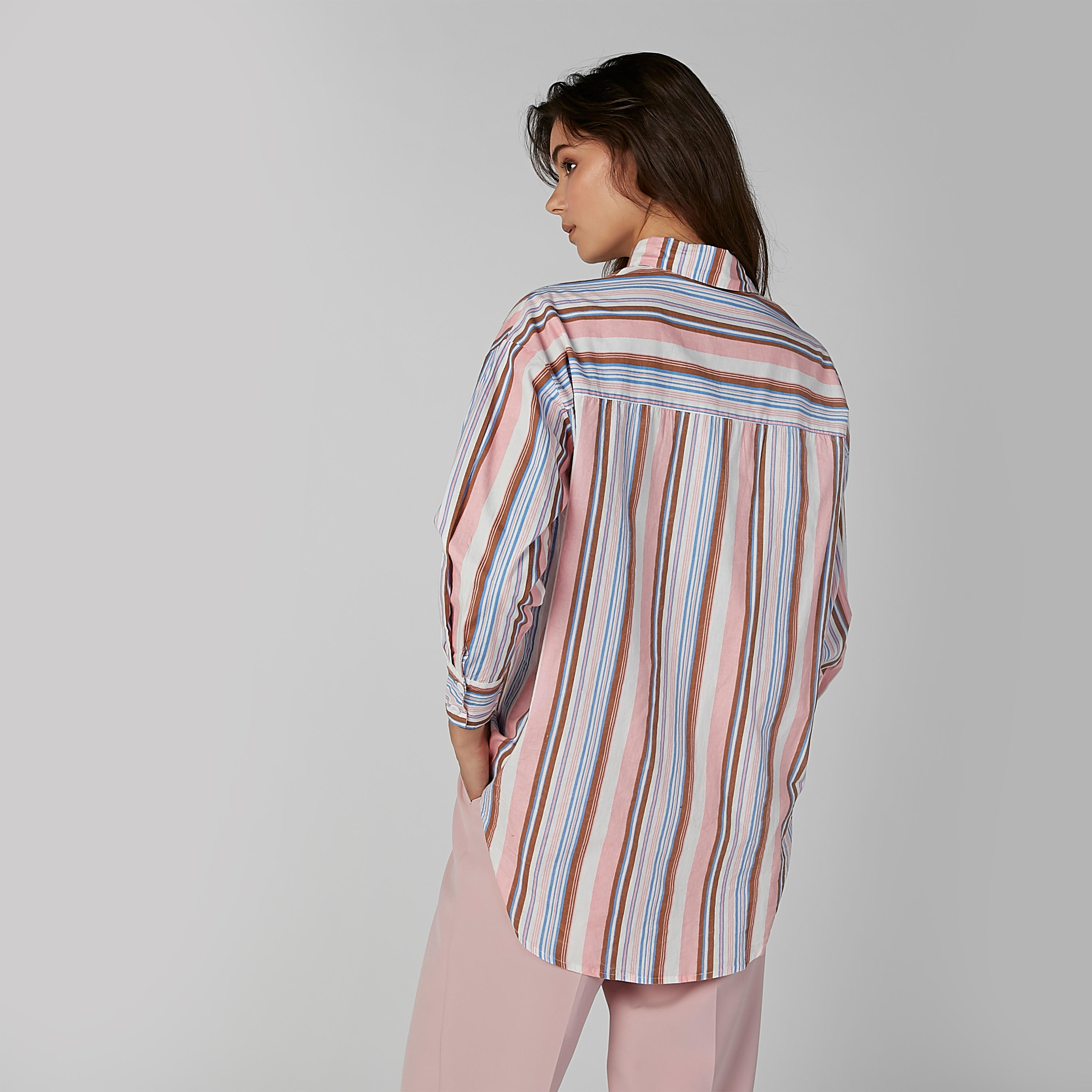 قميص مقلّم بأكمام طويلة من تو إكستريمز-women-clothing-shirtsandblouses-shirts-image-4