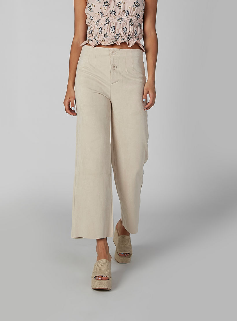 بنطال بخصر متوسط الارتفاع وأزرار من تو إكستريمز-women-clothing-bottoms-trousers-image-4