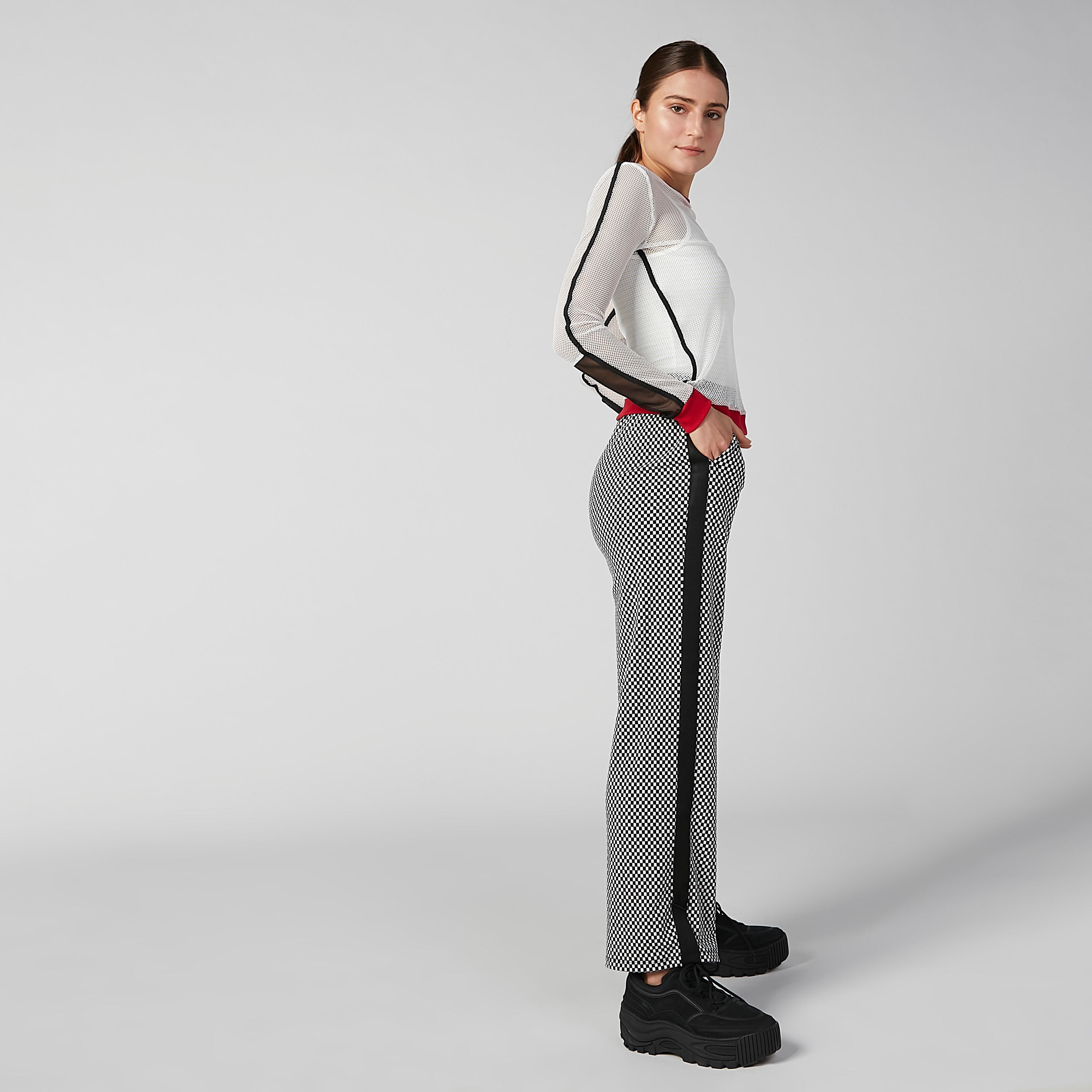 Textured Top with Round Neck and Long Sleeves-women-clothing-shirtsandblouses-blouses-image-3