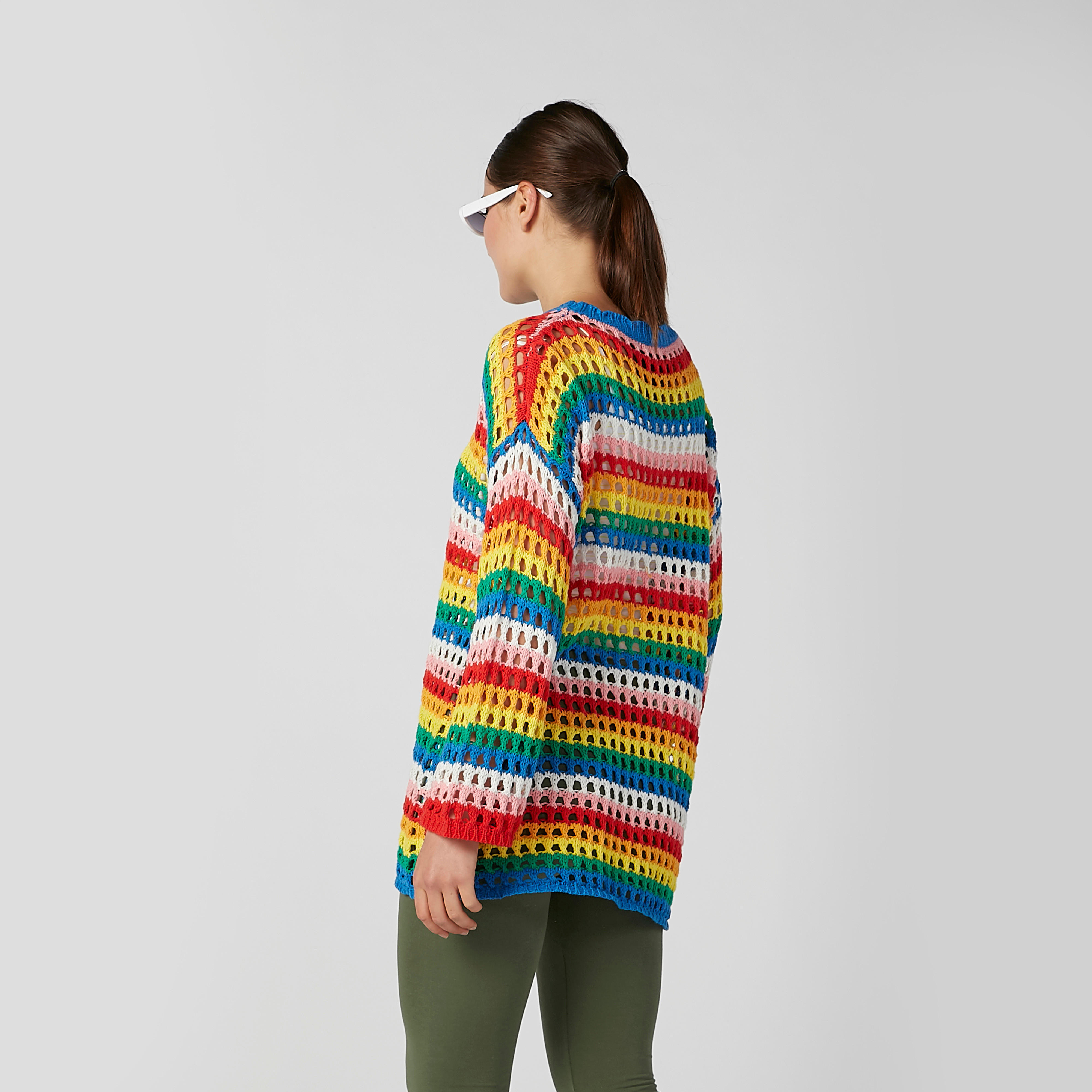 أفرول بارز الملمس بياقة مستديرة وأكتاف منسدلة-women-clothing-cardigansandjumpers-jumpers-image-3