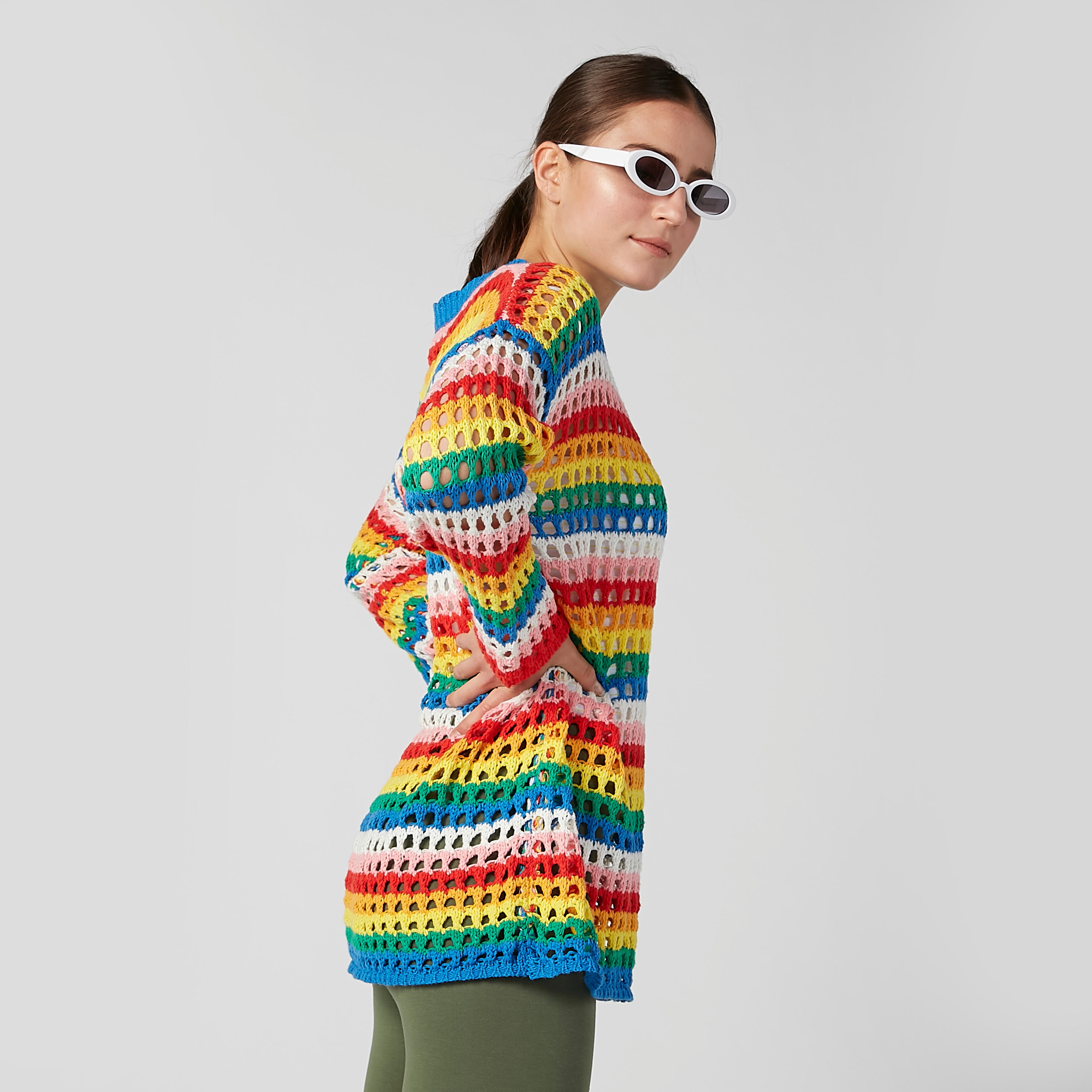 أفرول بارز الملمس بياقة مستديرة وأكتاف منسدلة-women-clothing-cardigansandjumpers-jumpers-image-5