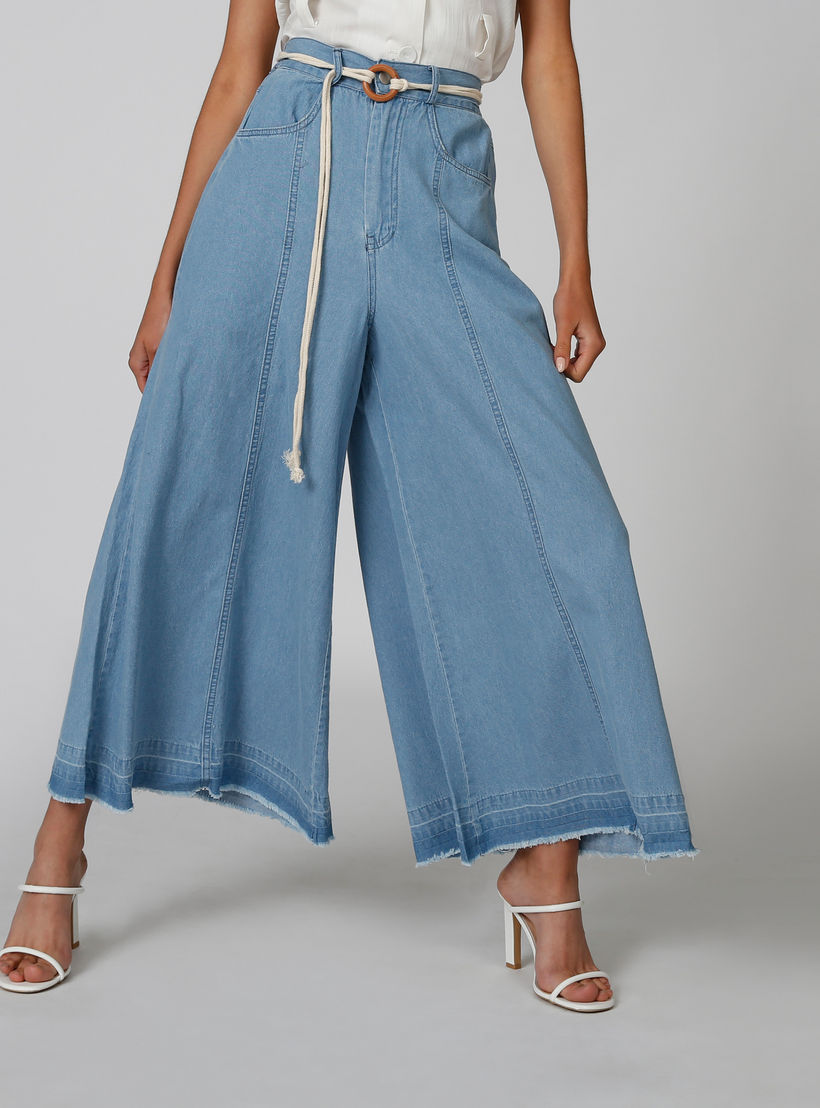 بنطلون بالازو دينم بقصّة واسعة وجيوب-women-clothing-bottoms-trousers-image-3